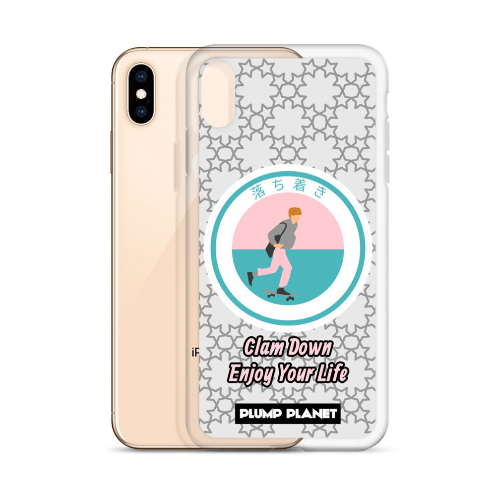【iPhone】Clam Down Printing Stamp - Phone Clear Case