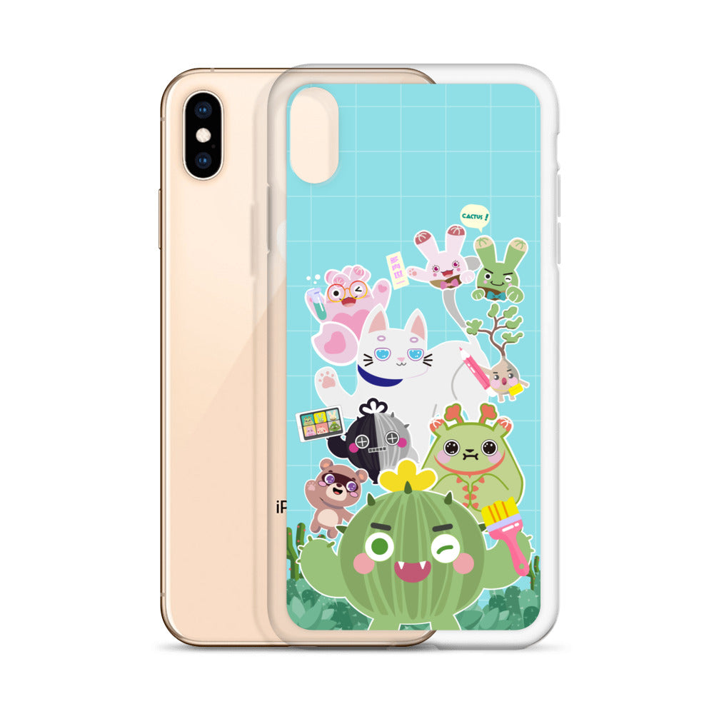 【iPhone】Cactus Plump Planet Group Photo - Phone Clear Case