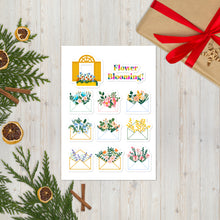 Load image into Gallery viewer, Kiss Cut Sticker Sheet | Flower Letter

