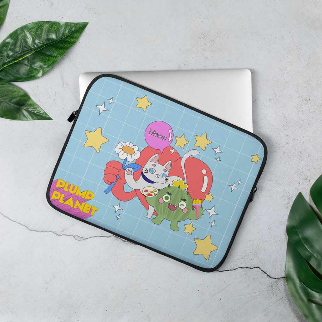 Press B to Meow - Laptop Sleeve | 筆電保護套,適合13寸15寸筆電、Macbook 或 Macbook Pro | Plump Planet