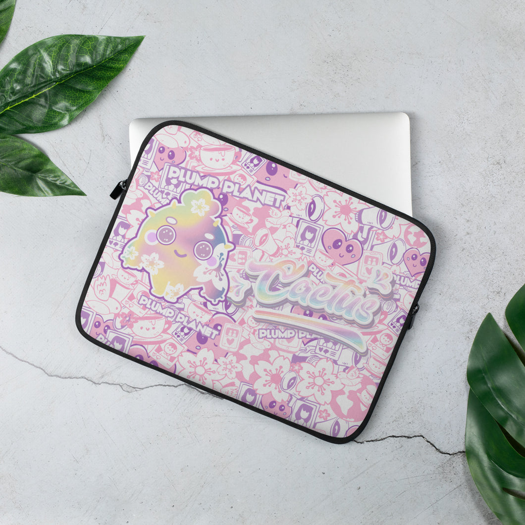 Sakura Cactus Pink lady - Laptop Sleeve | 筆電保護套,適合13寸15寸筆電、Macbook 或 Macbook Pro | Plump Planet