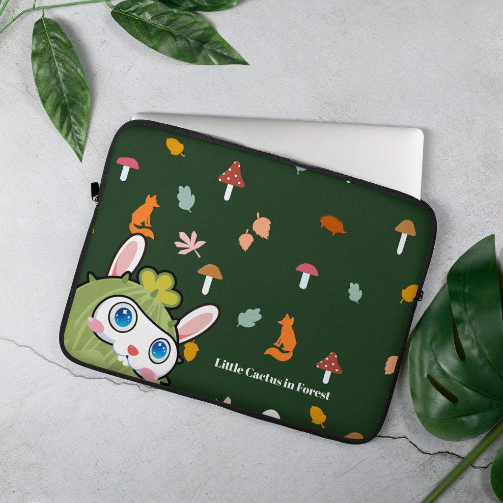 Little Cactus in Forest - Laptop Sleeve | 筆電保護套,適合13寸15寸筆電、Macbook 或 Macbook Pro | Plump Planet