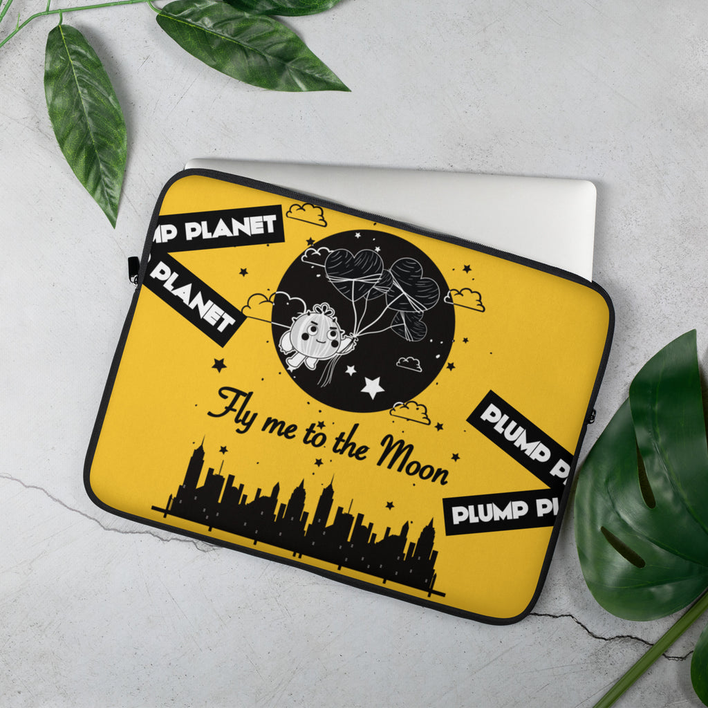 Fly Me to The Moon B/W - Laptop Sleeve | 筆電保護套,適合13寸15寸筆電、Macbook 或 Macbook Pro | Plump Planet