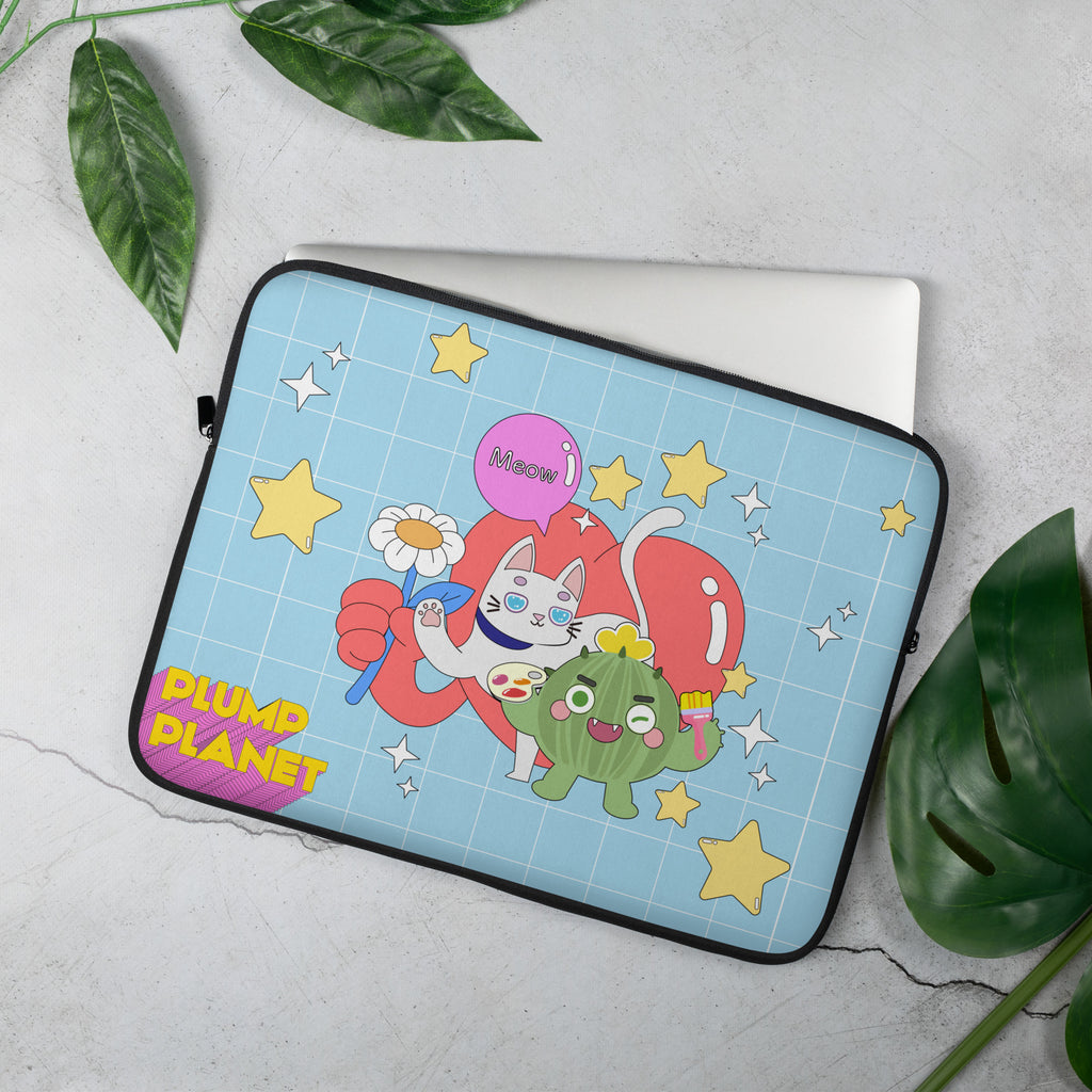 Press B to Meow - Laptop Sleeve | 筆電保護套,適合13寸15寸筆電、Macbook 或 Macbook Pro | Plump Planet