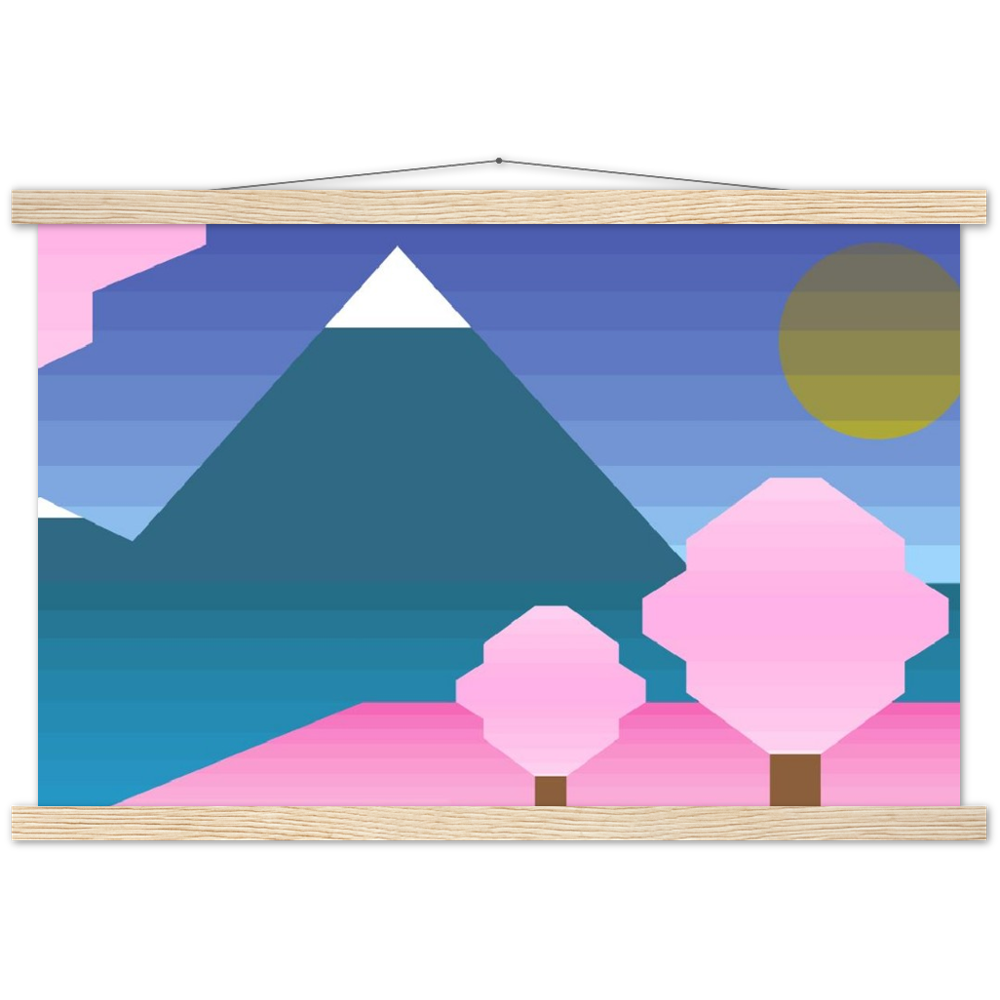 富士山啞光木架海報 Fujisan Mountain Matte Paper Poster & Hanger