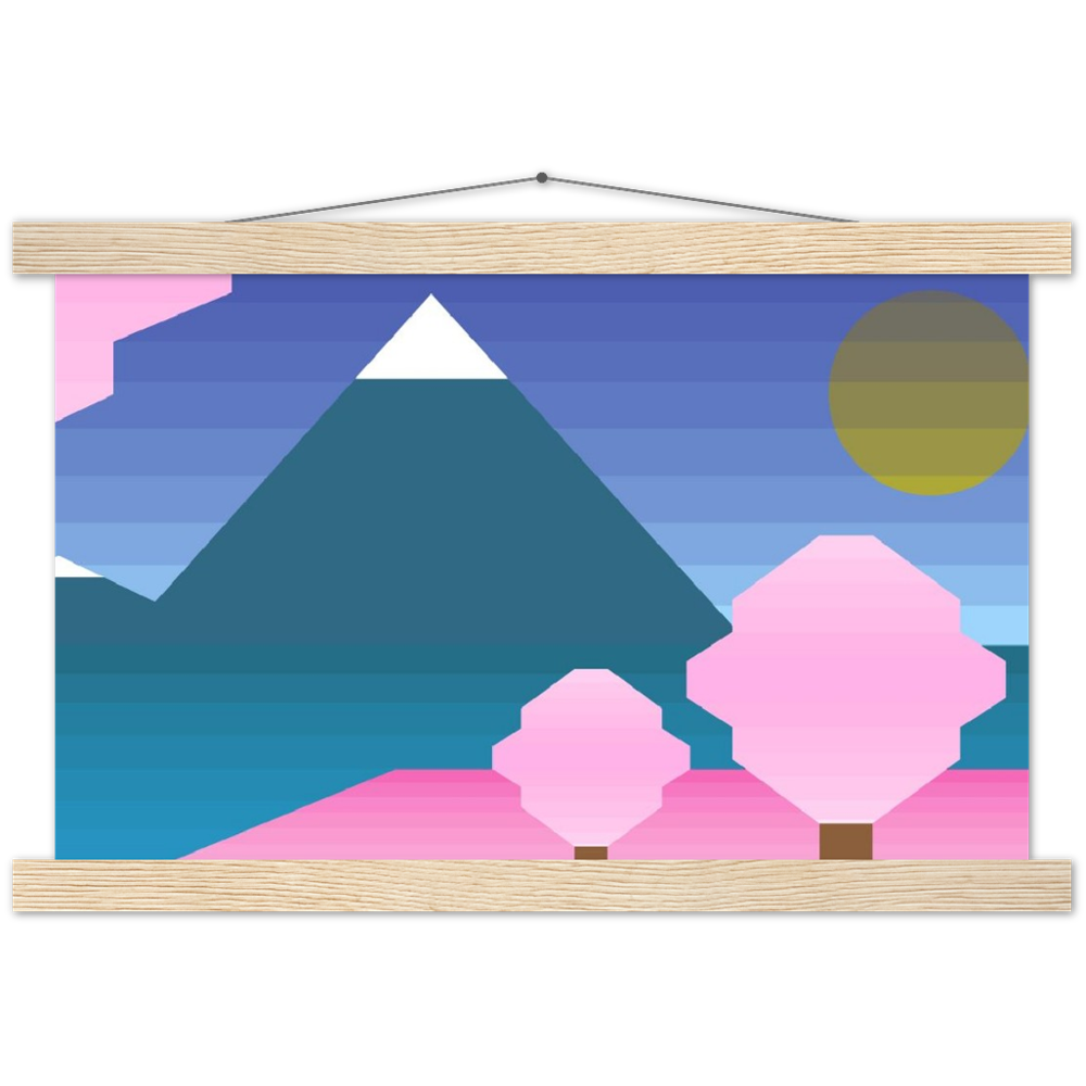 富士山啞光木架海報 Fujisan Mountain Matte Paper Poster & Hanger