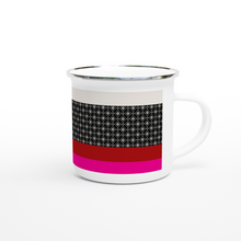 Load image into Gallery viewer, Black n Red Pattern | Enamel Mug 12oz Enamel Mug
