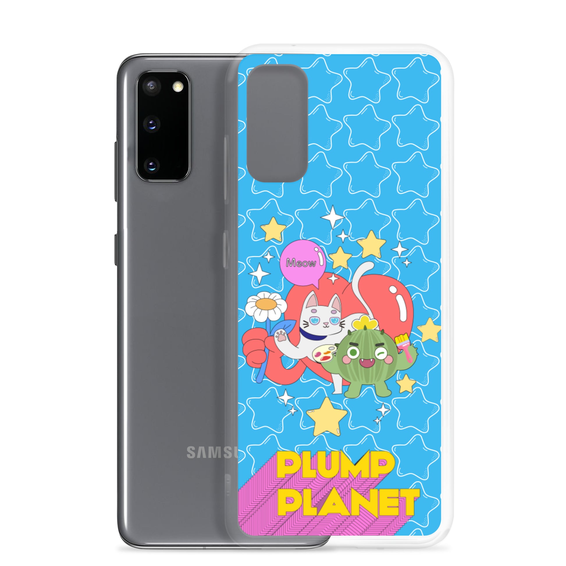 【Samsung】Cactus with Cat Friend Spock - Phone Clear Case