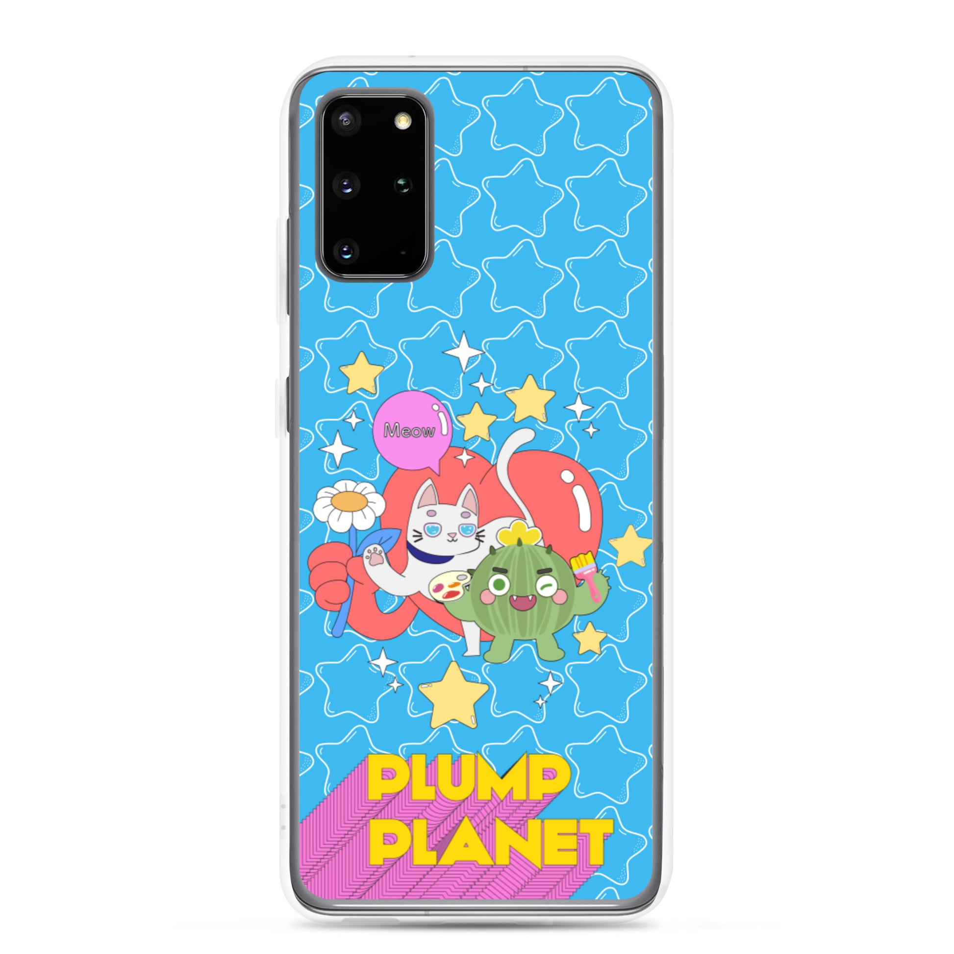【Samsung】Cactus with Cat Friend Spock - Phone Clear Case