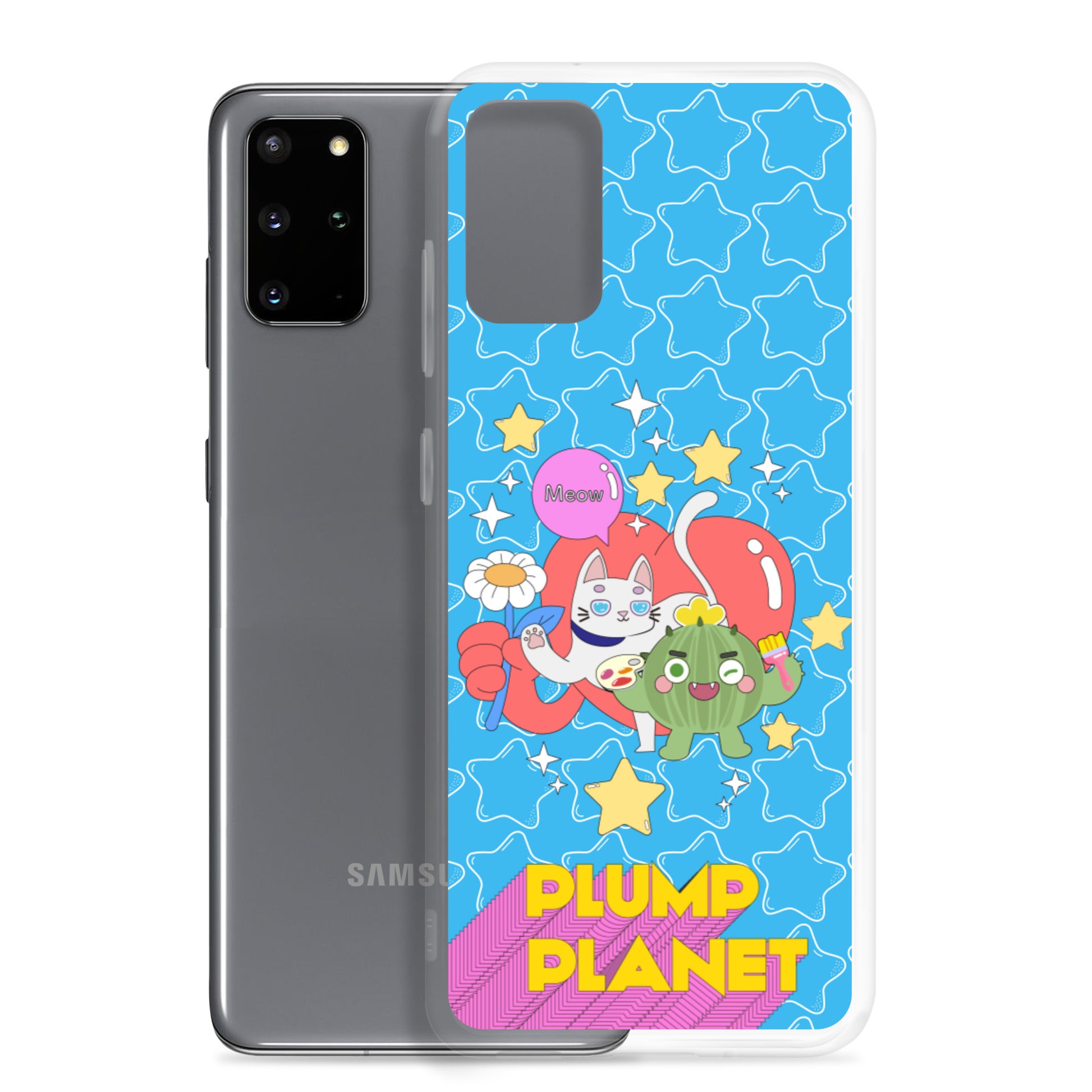 【Samsung】Cactus with Cat Friend Spock - Phone Clear Case