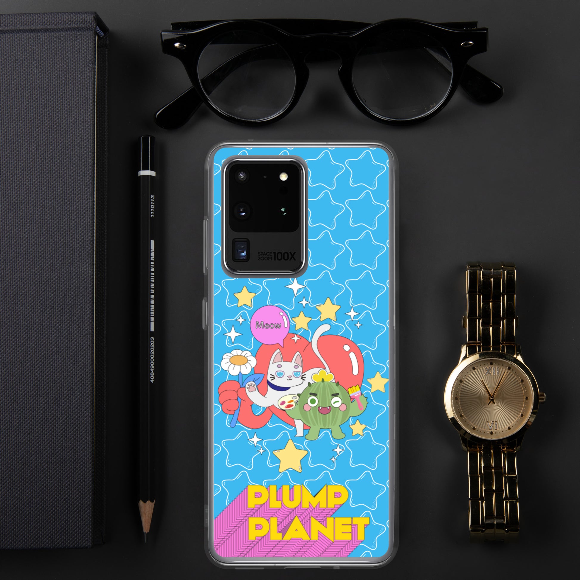【Samsung】Cactus with Cat Friend Spock - Phone Clear Case