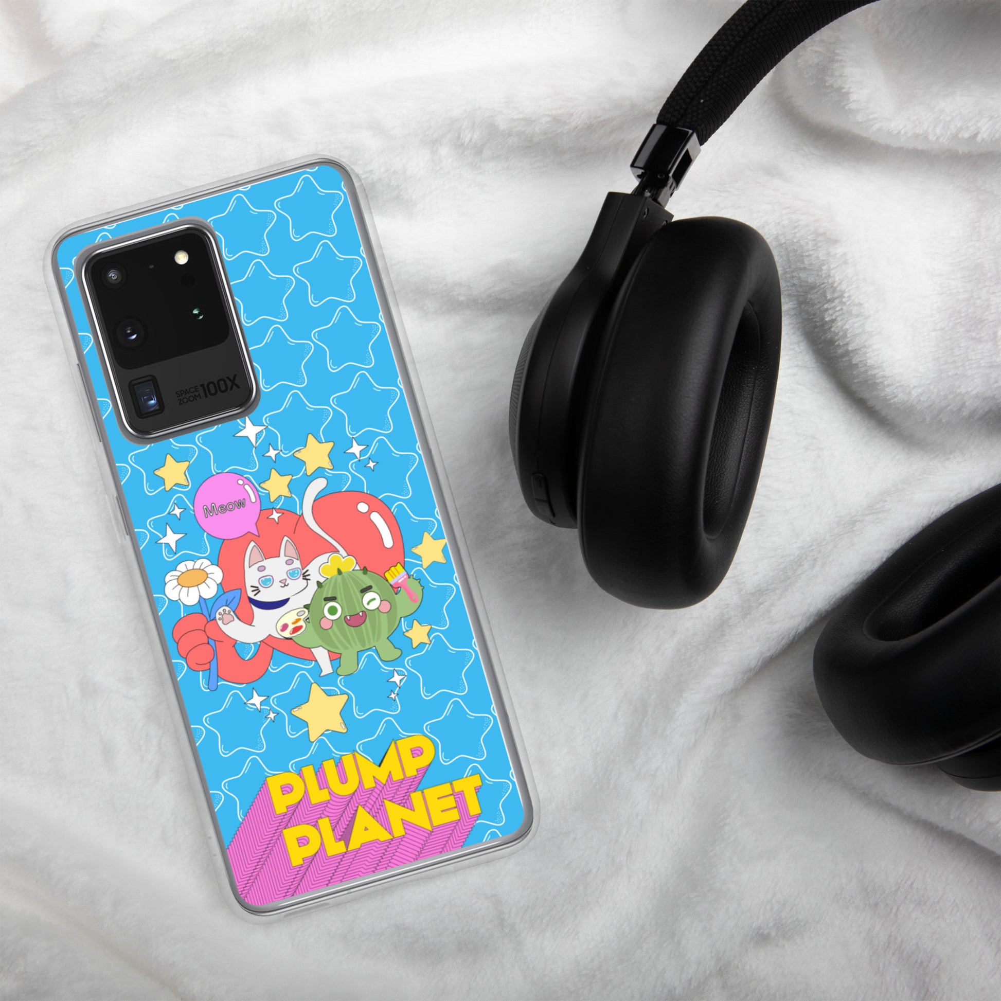 【Samsung】Cactus with Cat Friend Spock - Phone Clear Case