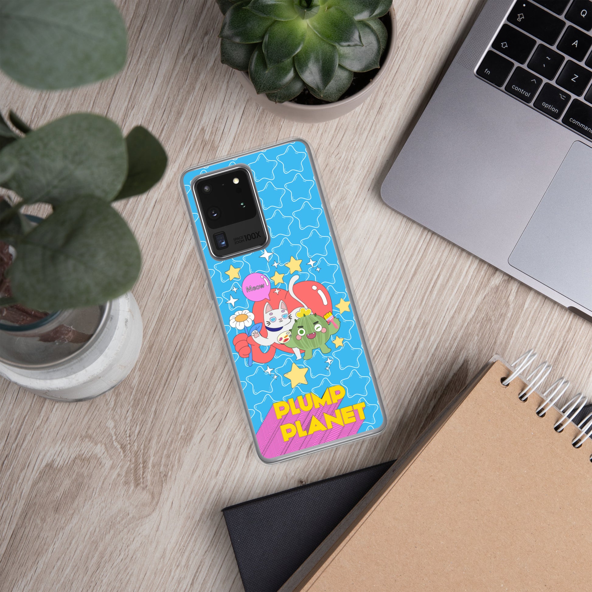 【Samsung】Cactus with Cat Friend Spock - Phone Clear Case
