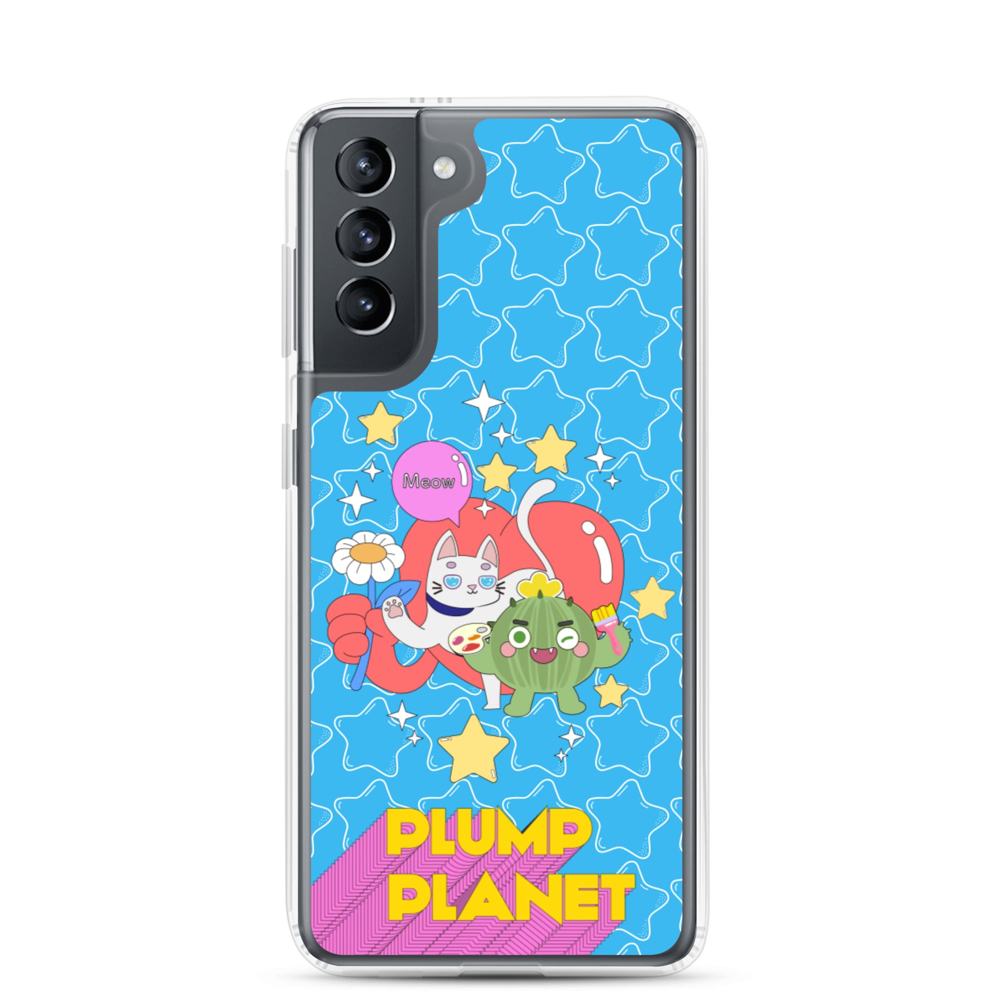 【Samsung】Cactus with Cat Friend Spock - Phone Clear Case