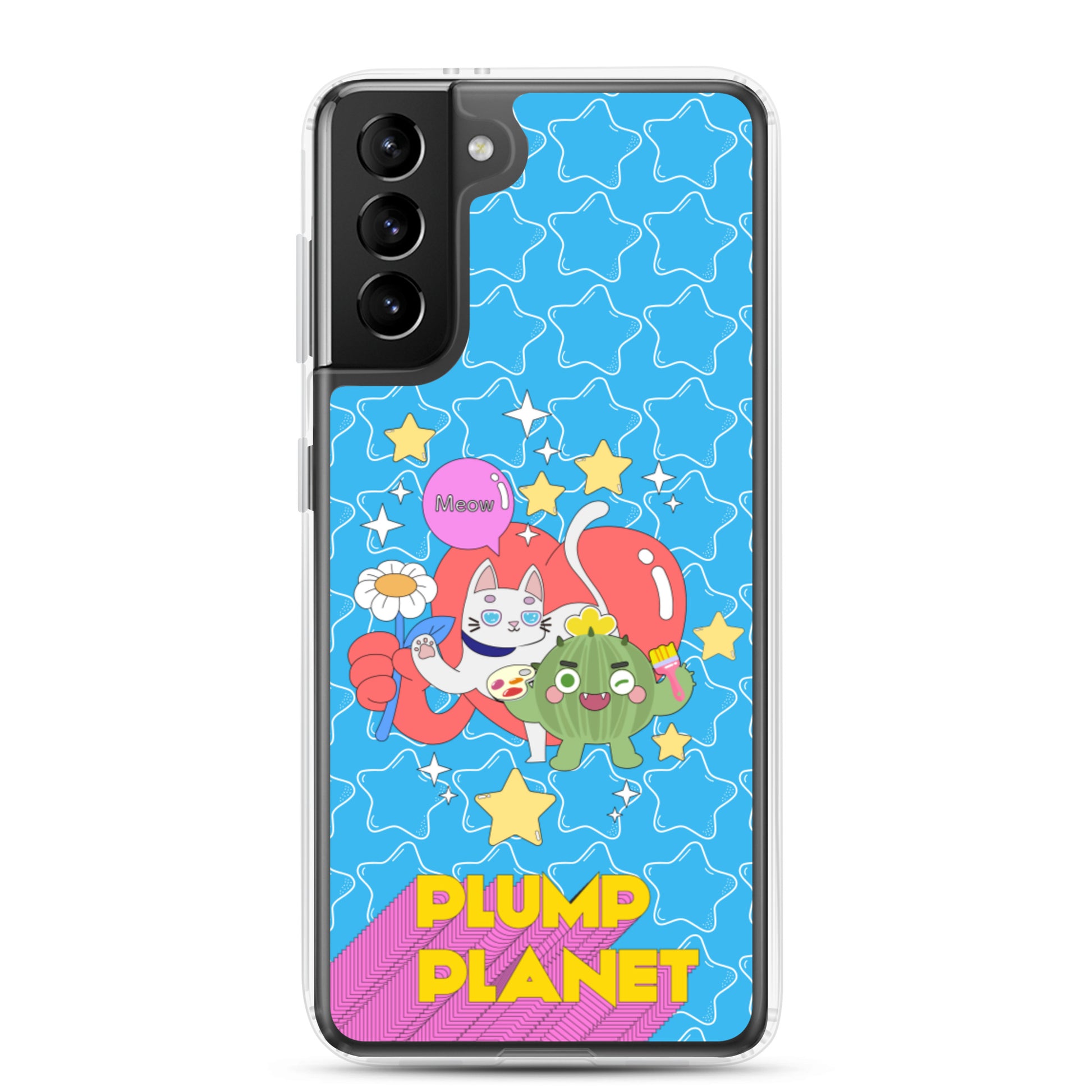 【Samsung】Cactus with Cat Friend Spock - Phone Clear Case