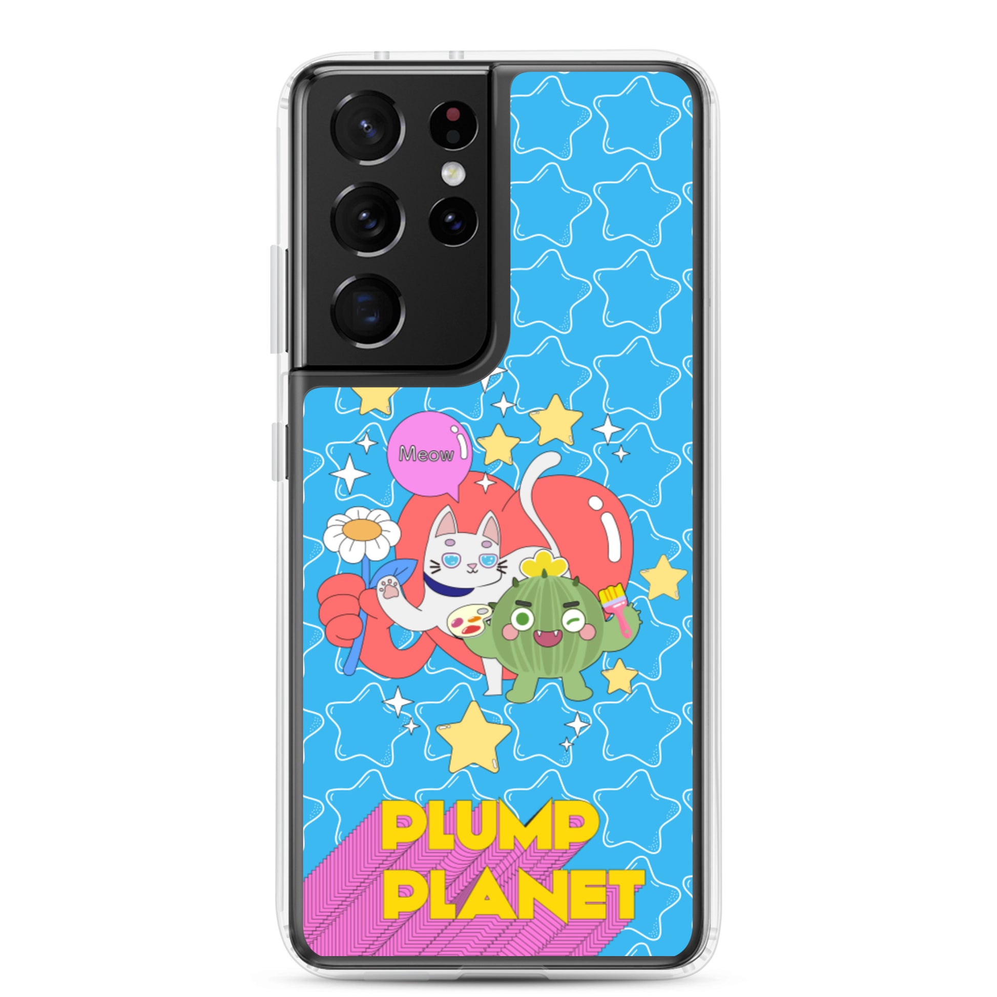 【Samsung】Cactus with Cat Friend Spock - Phone Clear Case
