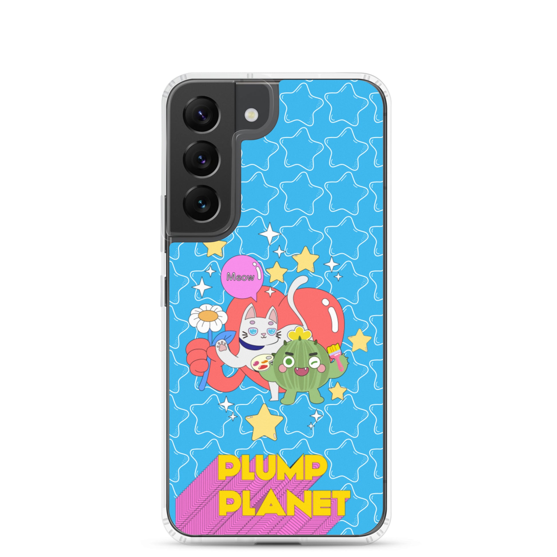 【Samsung】Cactus with Cat Friend Spock - Phone Clear Case