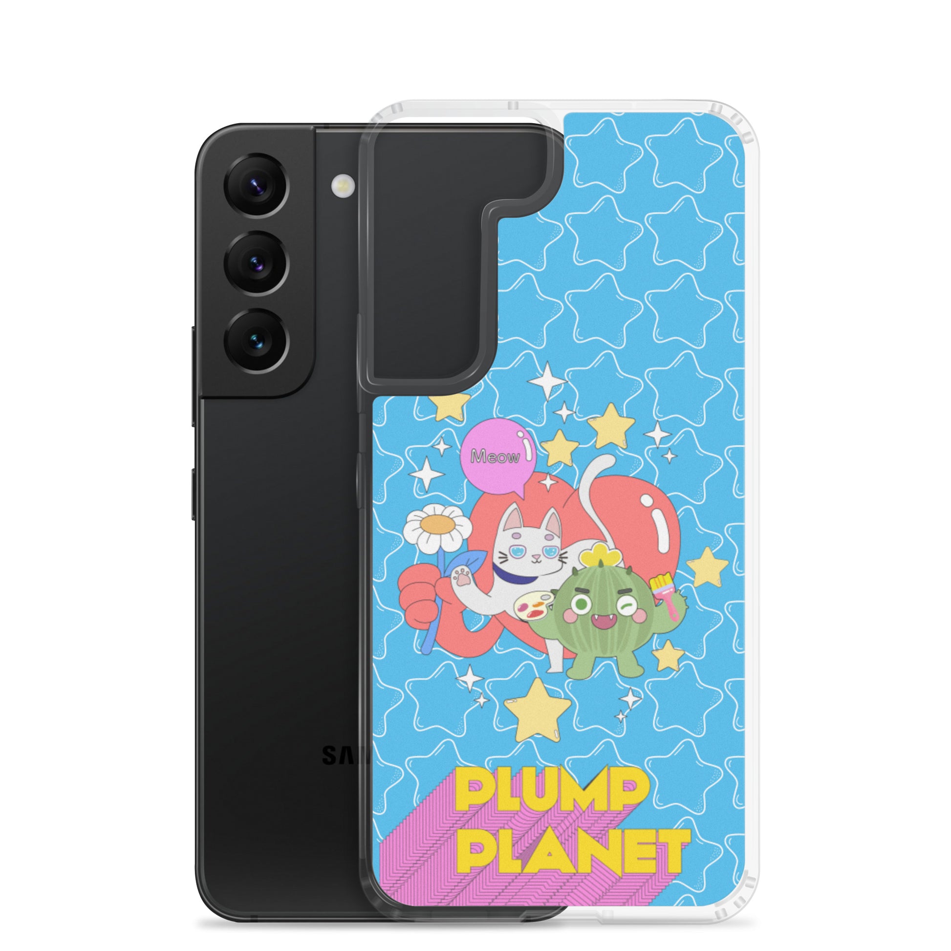 【Samsung】Cactus with Cat Friend Spock - Phone Clear Case