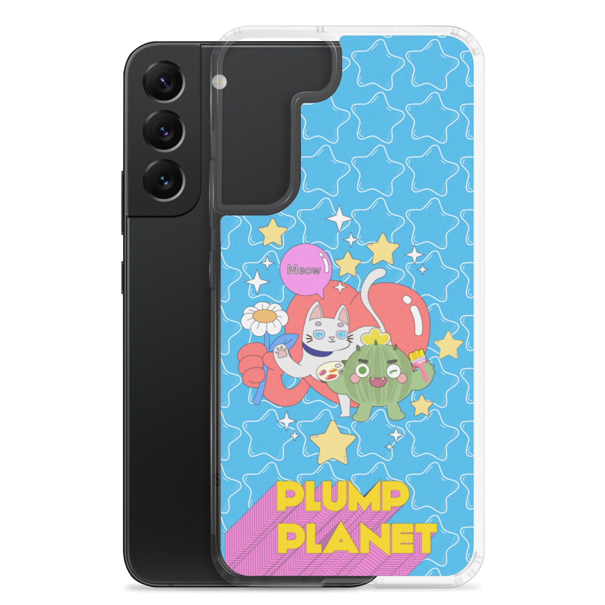 【Samsung】Cactus with Cat Friend Spock - Phone Clear Case