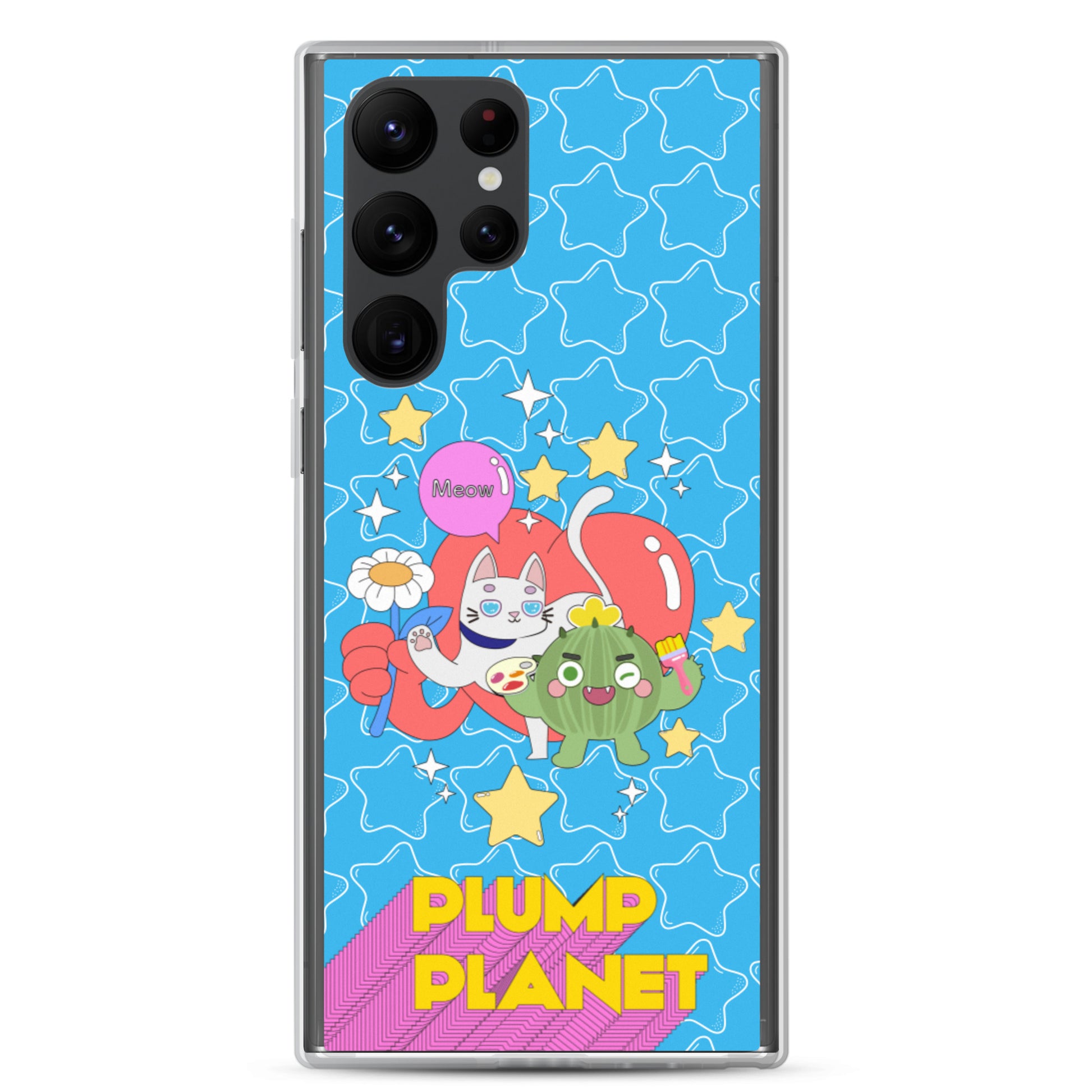 【Samsung】Cactus with Cat Friend Spock - Phone Clear Case
