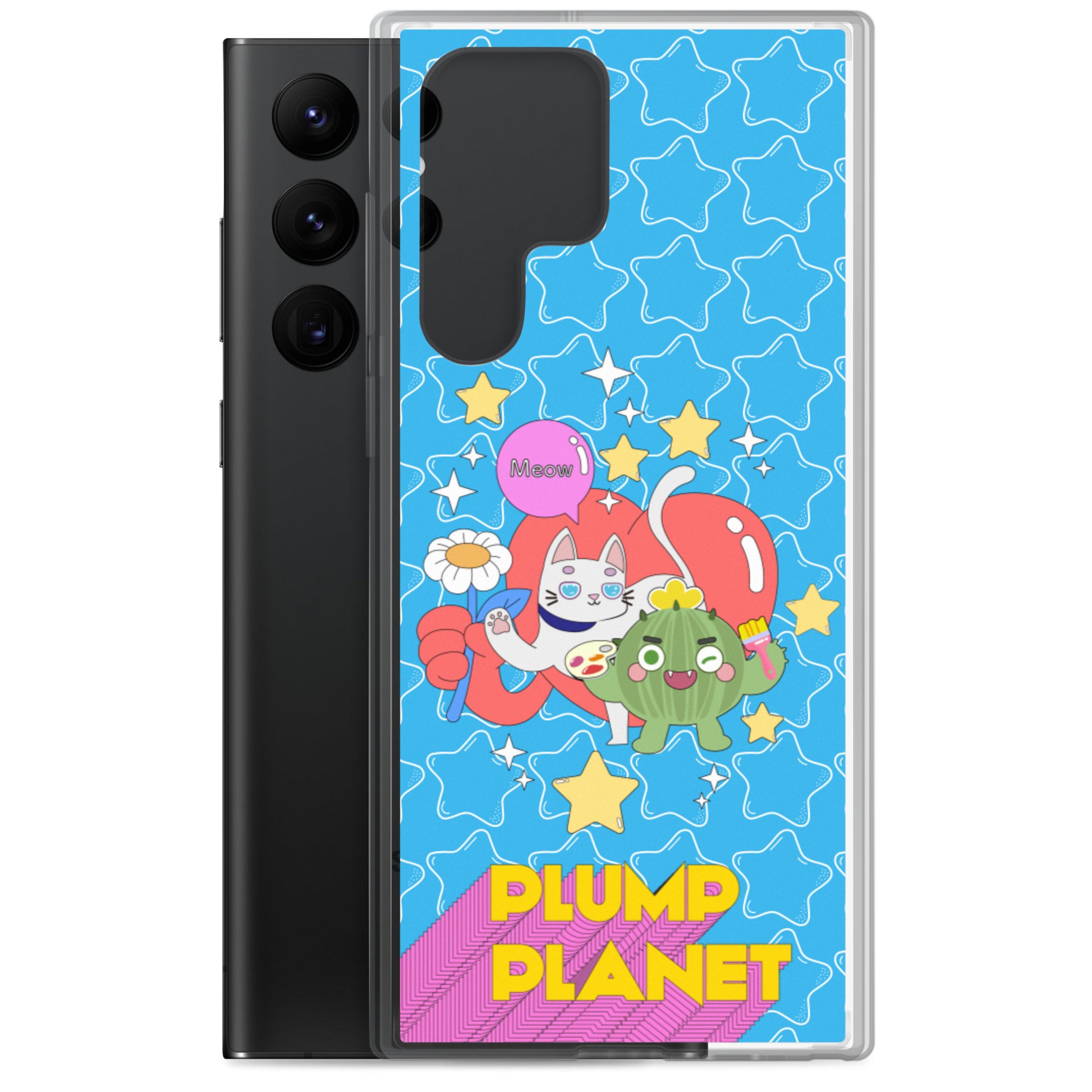 【Samsung】Cactus with Cat Friend Spock - Phone Clear Case