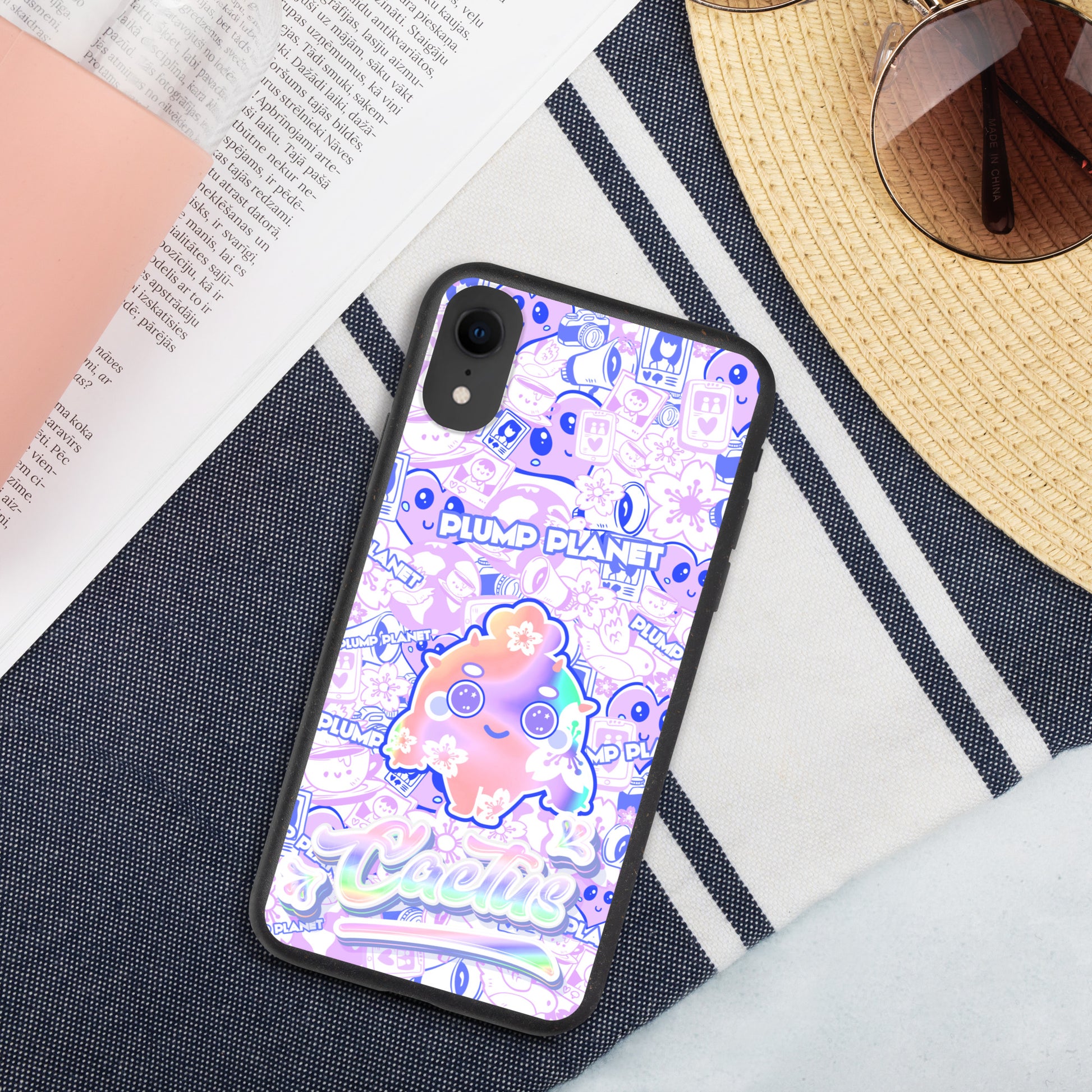 【iPhone】Sakura Purple Pink Cactus - Biodegradable Phone Case 生物降解環保手機殼