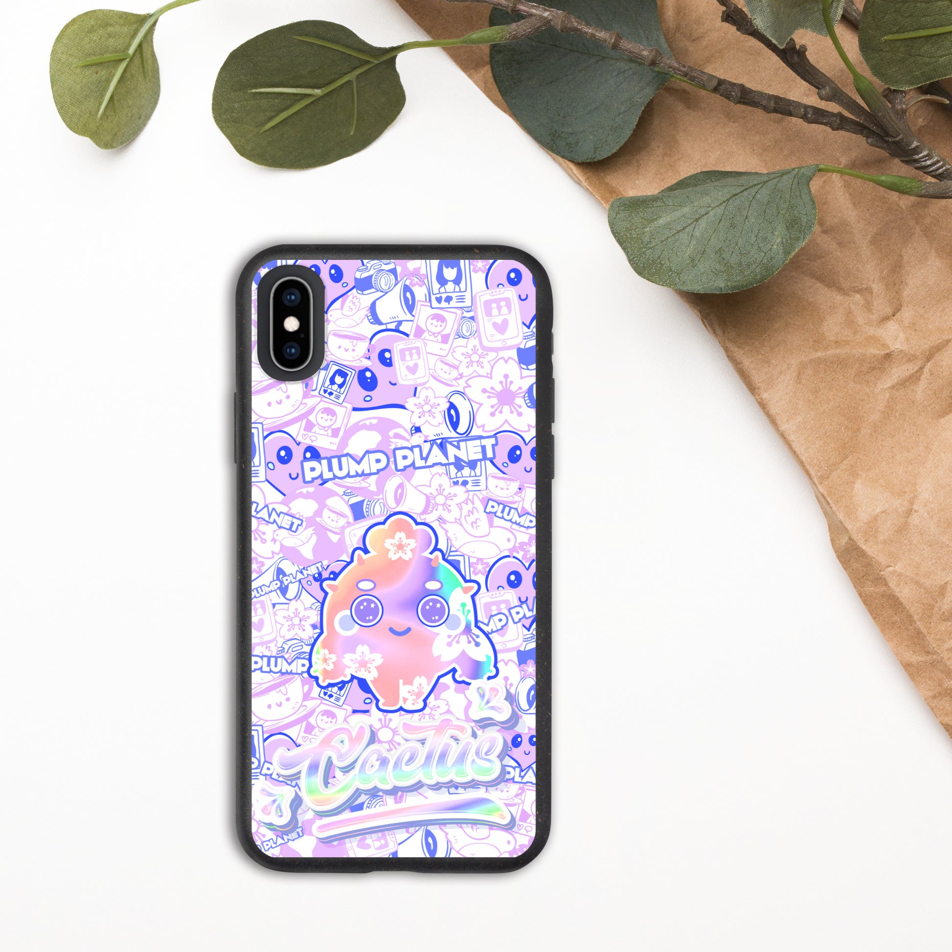 【iPhone】Sakura Purple Pink Cactus - Biodegradable Phone Case 生物降解環保手機殼