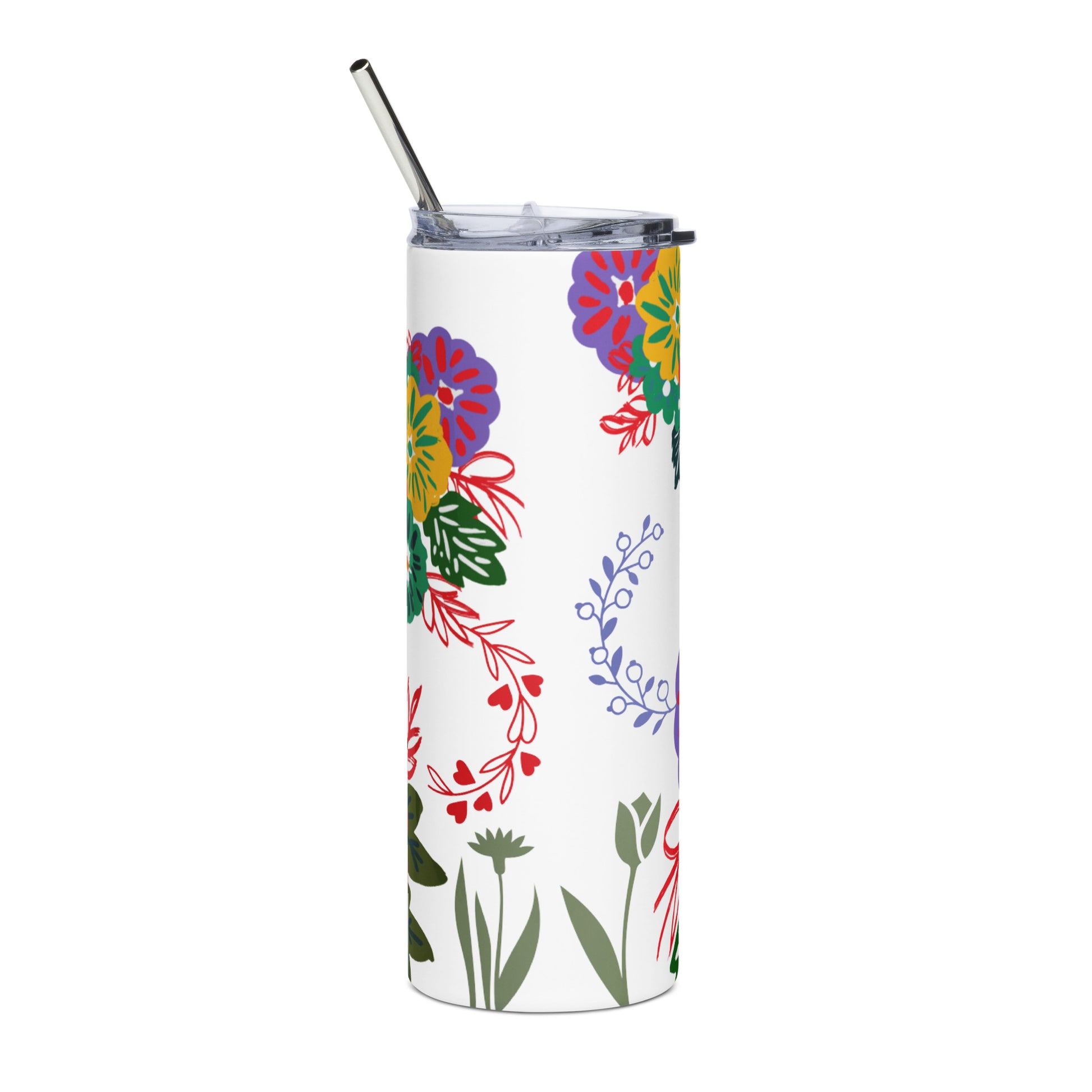 Stainless steel tumbler 金屬吸管不銹鋼杯 | Secret Flower Garden