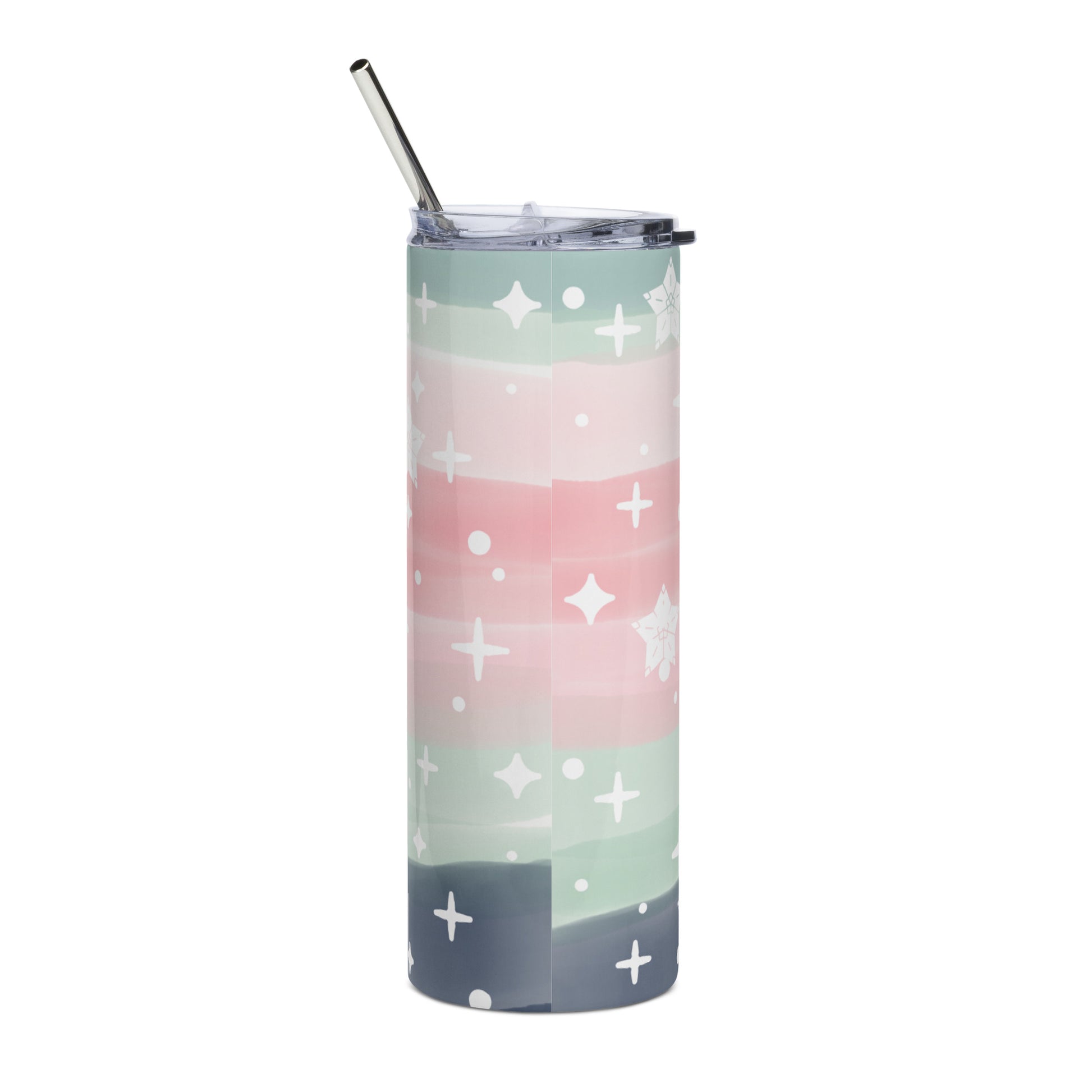 Stainless steel tumbler 金屬吸管不銹鋼杯 | Dreamy Cactus Sleeping on the Moon