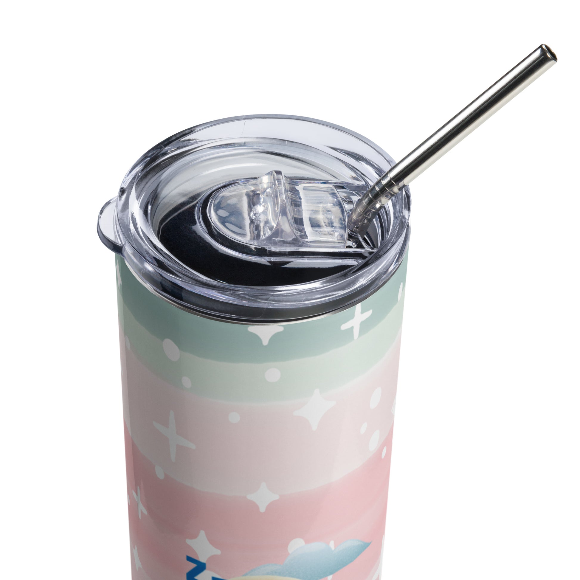 Stainless steel tumbler 金屬吸管不銹鋼杯 | Dreamy Cactus Sleeping on the Moon