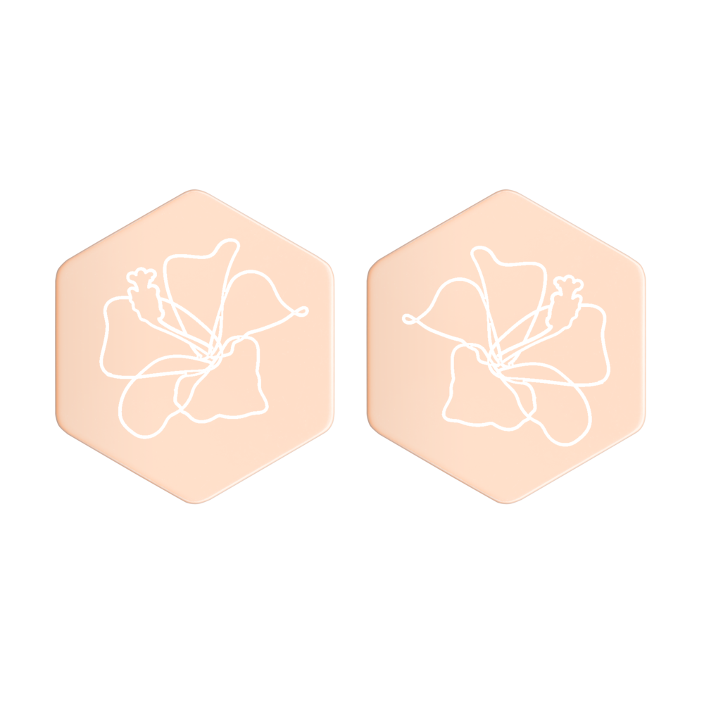 【Free Shipping】純銀六邊形蜂巢耳釘耳環 Sterling Silver Hexagon Stud Earrings