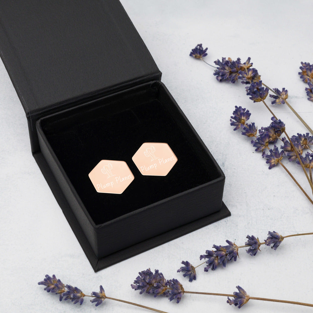 【Free Shipping】Plump Planet Sterling Silver Hexagon Stud Earrings 純銀六邊形蜂巢耳釘耳環