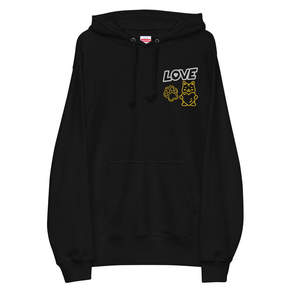Made in Japan｜LOVE Embroidered Patch French Terry Hoodie Unisex French Terry Pullover Hoodie (7 Colors)