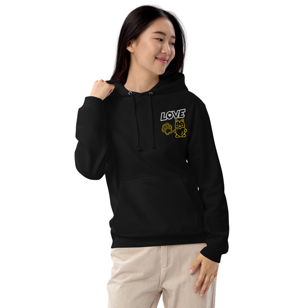 Made in Japan｜LOVE Embroidered Patch French Terry Hoodie Unisex French Terry Pullover Hoodie (7 Colors)