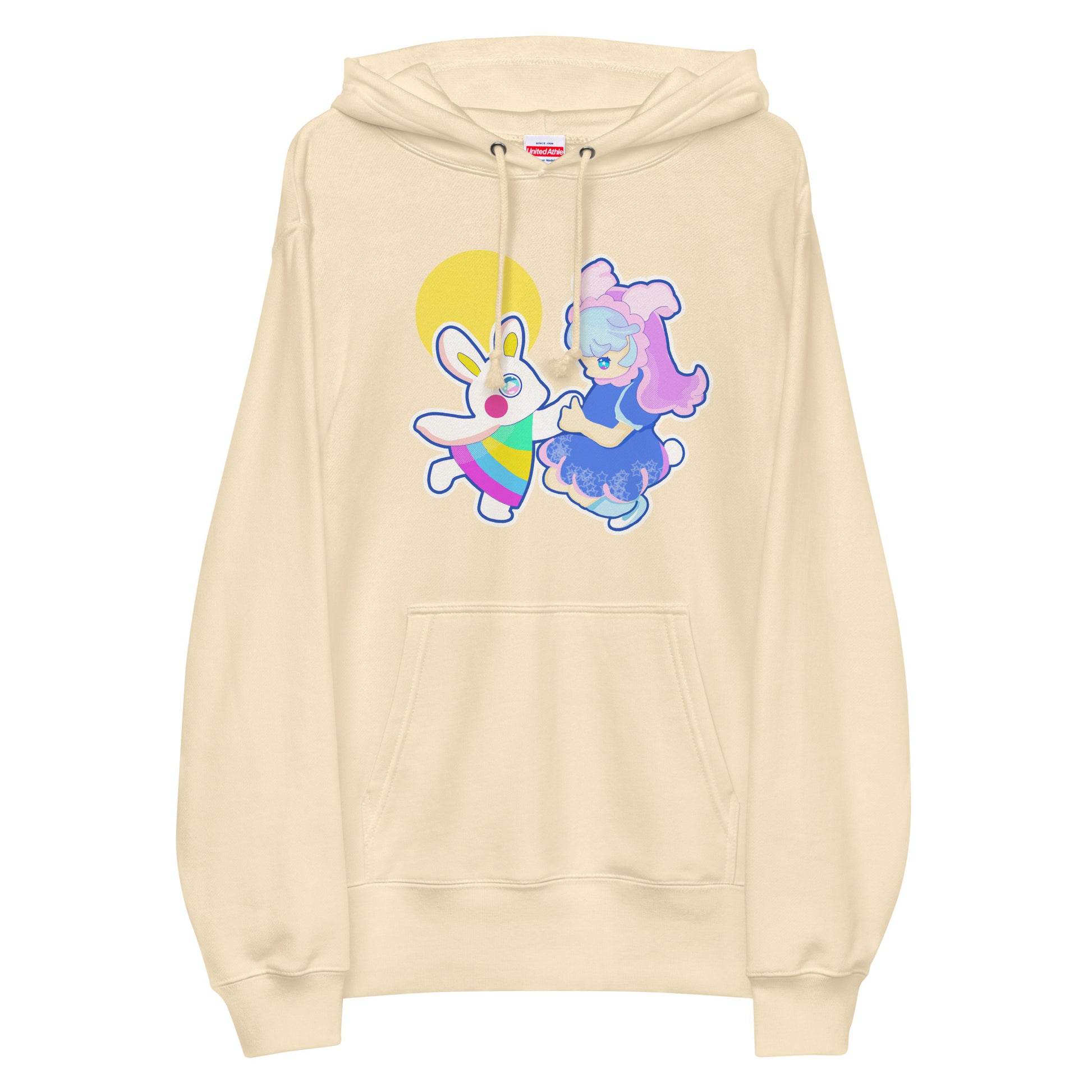 日本製 |Play With Moon 刺繡章法式毛圈連帽衫 Unisex French Terry Pullover Hoodie (7 Colors)