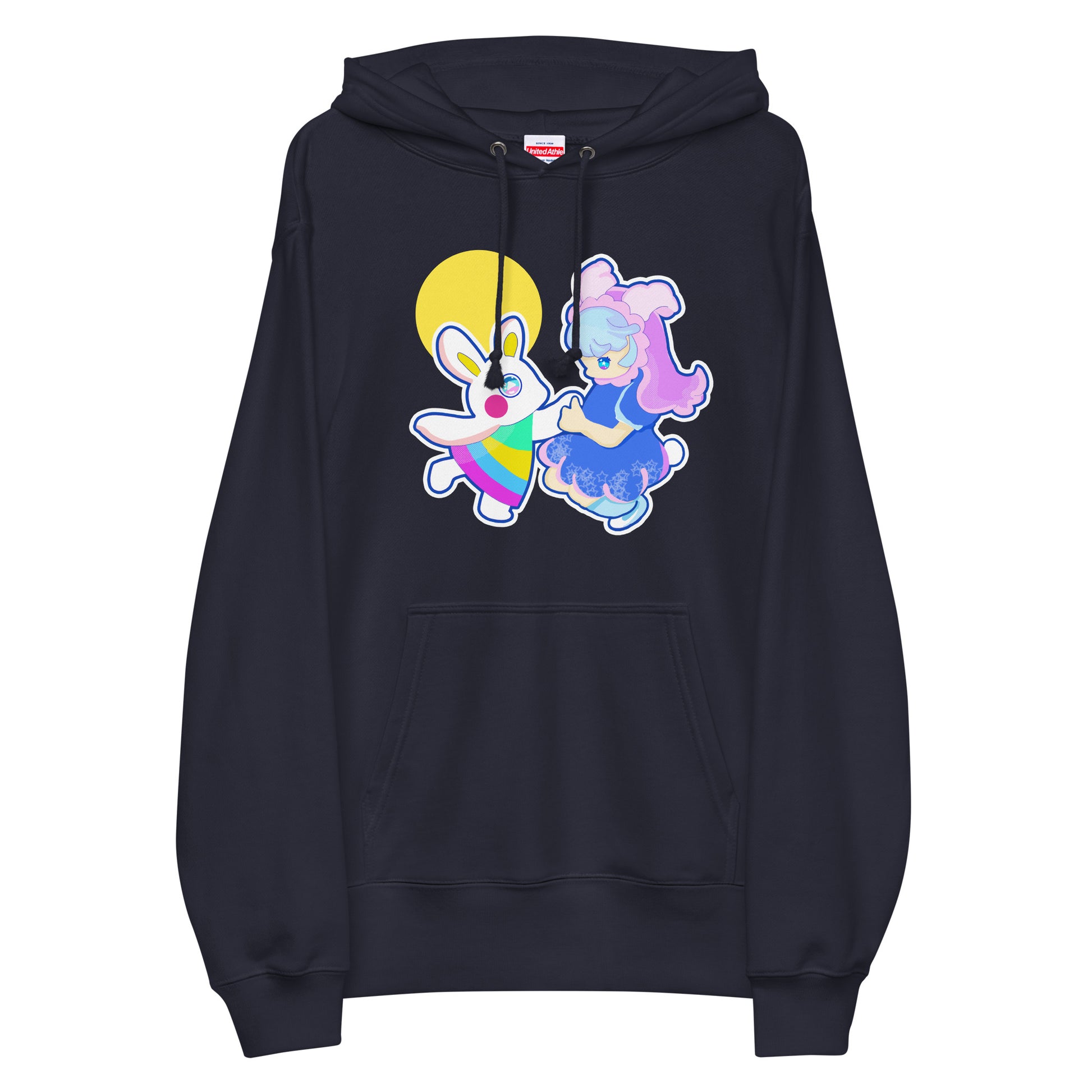 日本製 |Play With Moon 刺繡章法式毛圈連帽衫 Unisex French Terry Pullover Hoodie (7 Colors)