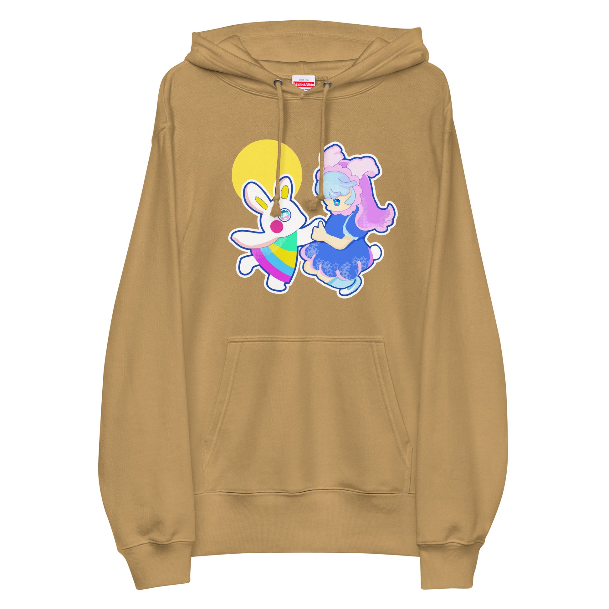 日本製 |Play With Moon 刺繡章法式毛圈連帽衫 Unisex French Terry Pullover Hoodie (7 Colors)