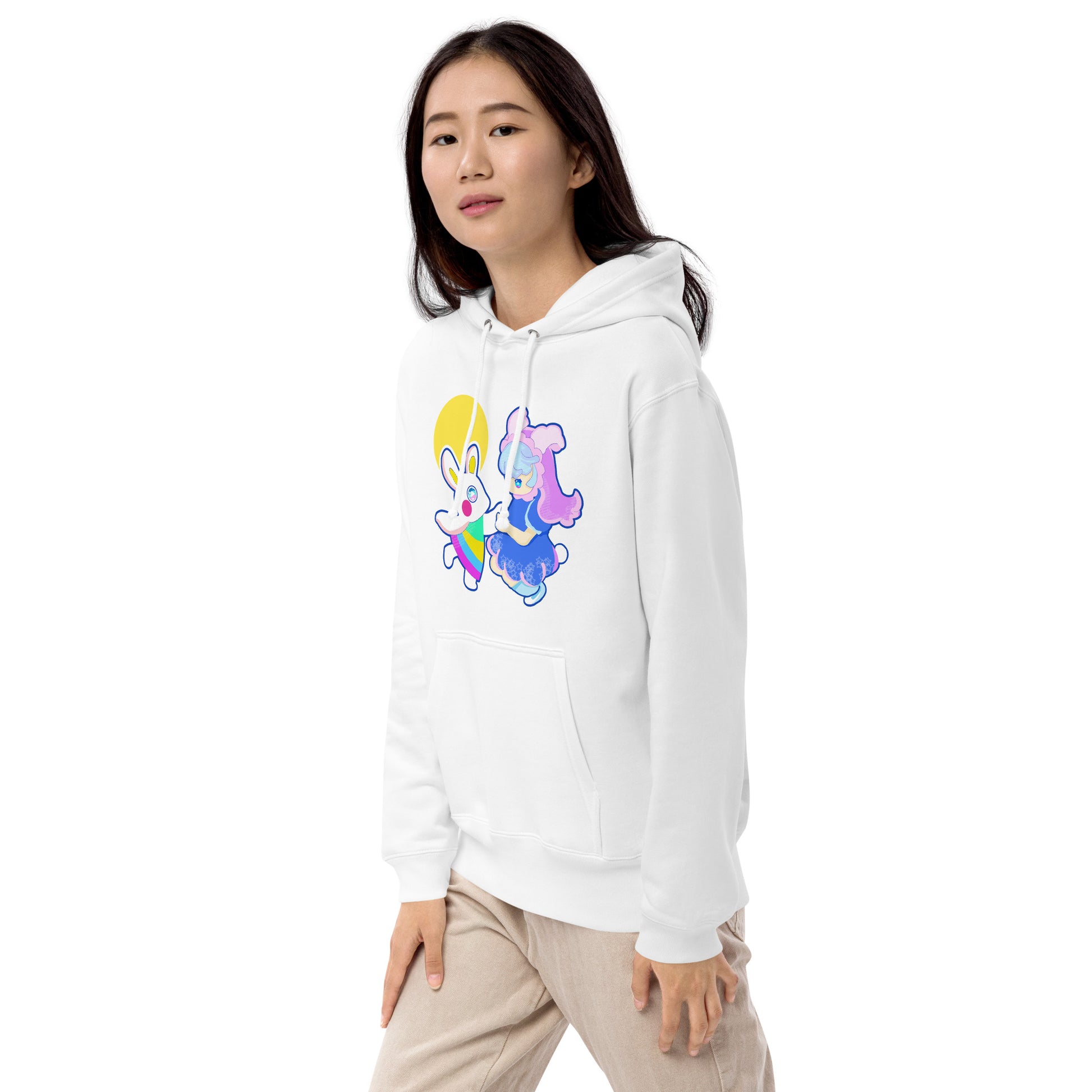 日本製 |Play With Moon 刺繡章法式毛圈連帽衫 Unisex French Terry Pullover Hoodie (7 Colors)