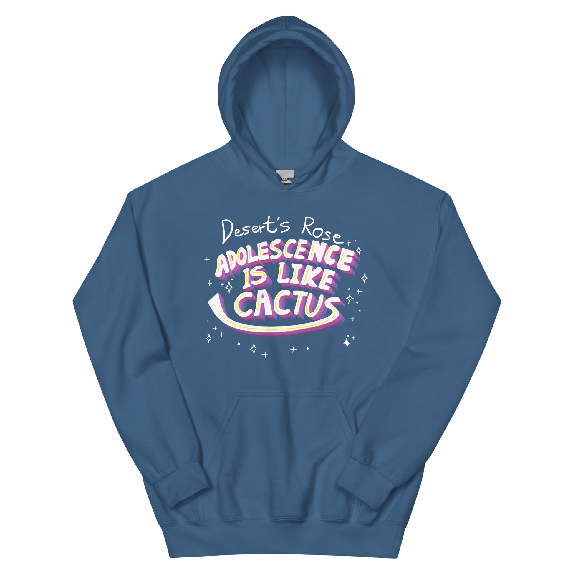連帽衫 Hoodie | Adolescence is like cactus / Calligraphy Font Art (4 Colors)
