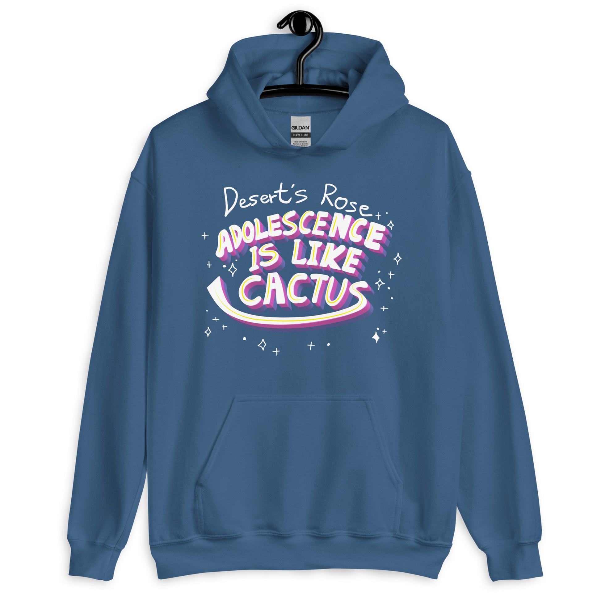 連帽衫 Hoodie | Adolescence is like cactus / Calligraphy Font Art (4 Colors)