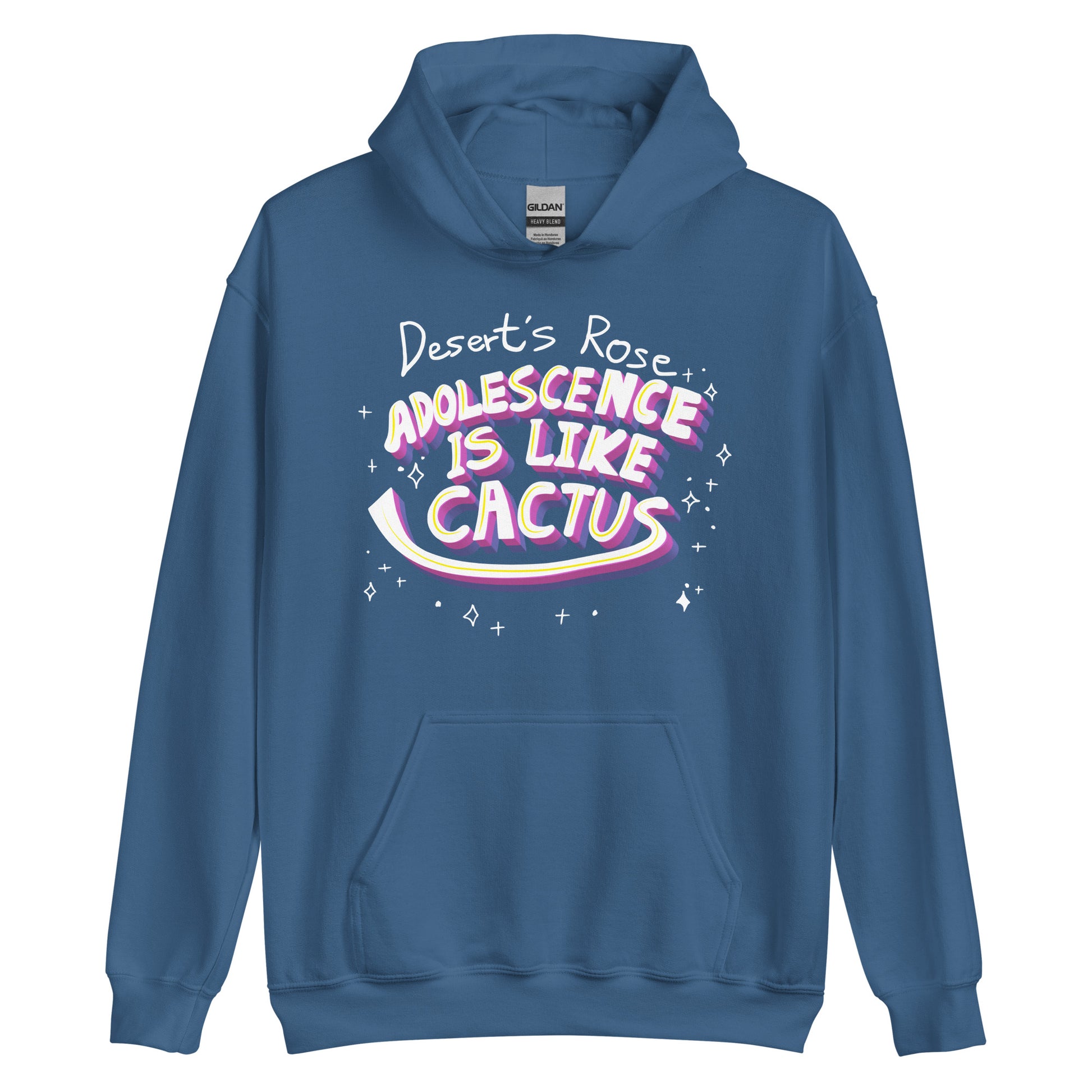 連帽衫 Hoodie | Adolescence is like cactus / Calligraphy Font Art (4 Colors)