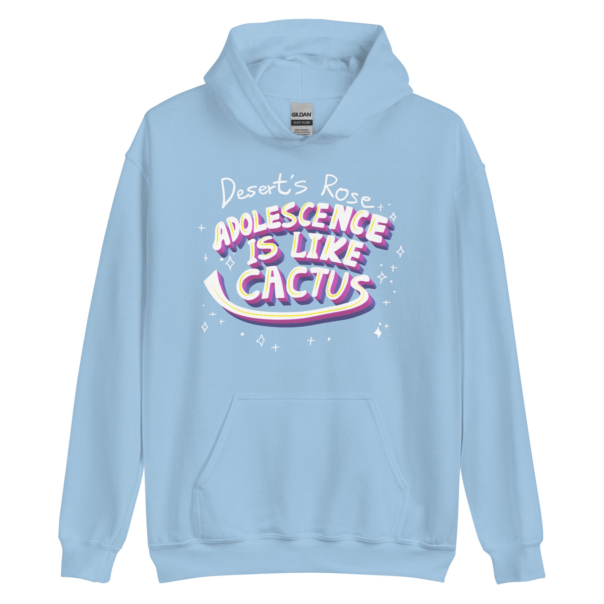 連帽衫 Hoodie | Adolescence is like cactus / Calligraphy Font Art (4 Colors)