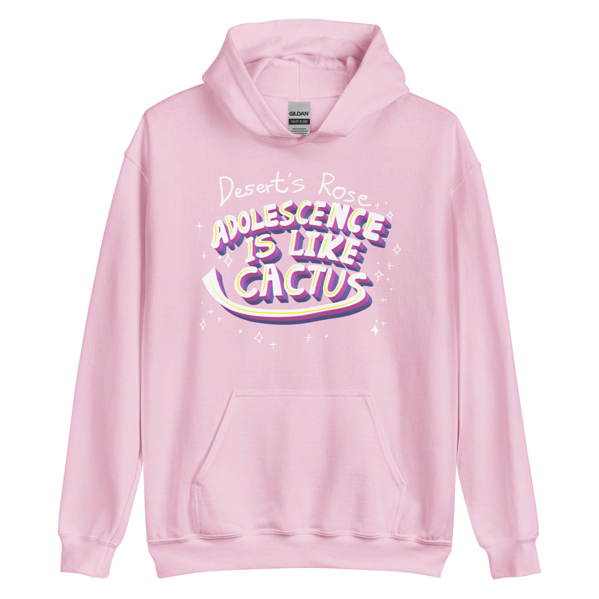 連帽衫 Hoodie | Adolescence is like cactus / Calligraphy Font Art (4 Colors)
