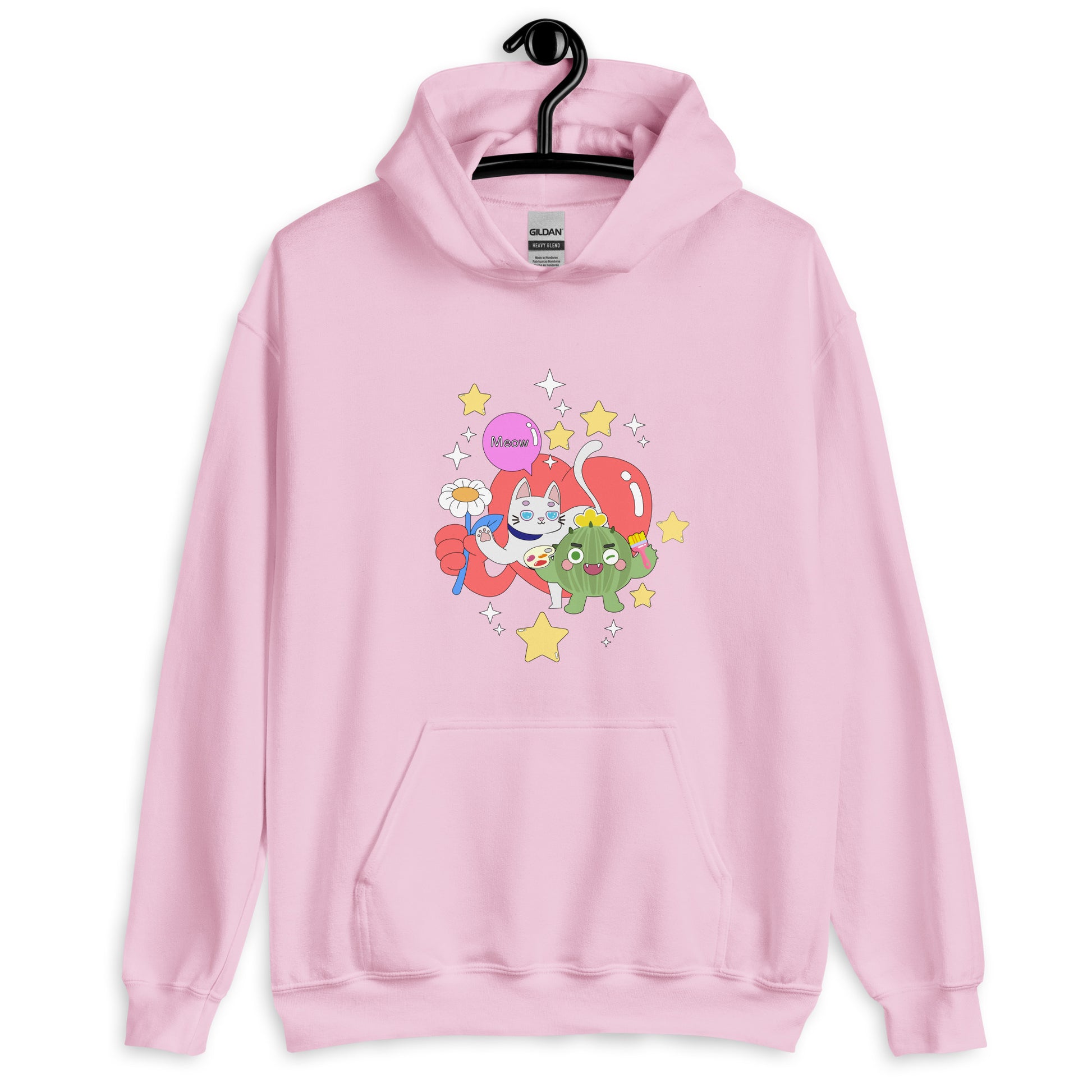 連帽衫 Hoodie | Cactus with Cat Friend Spock (4 Colors)
