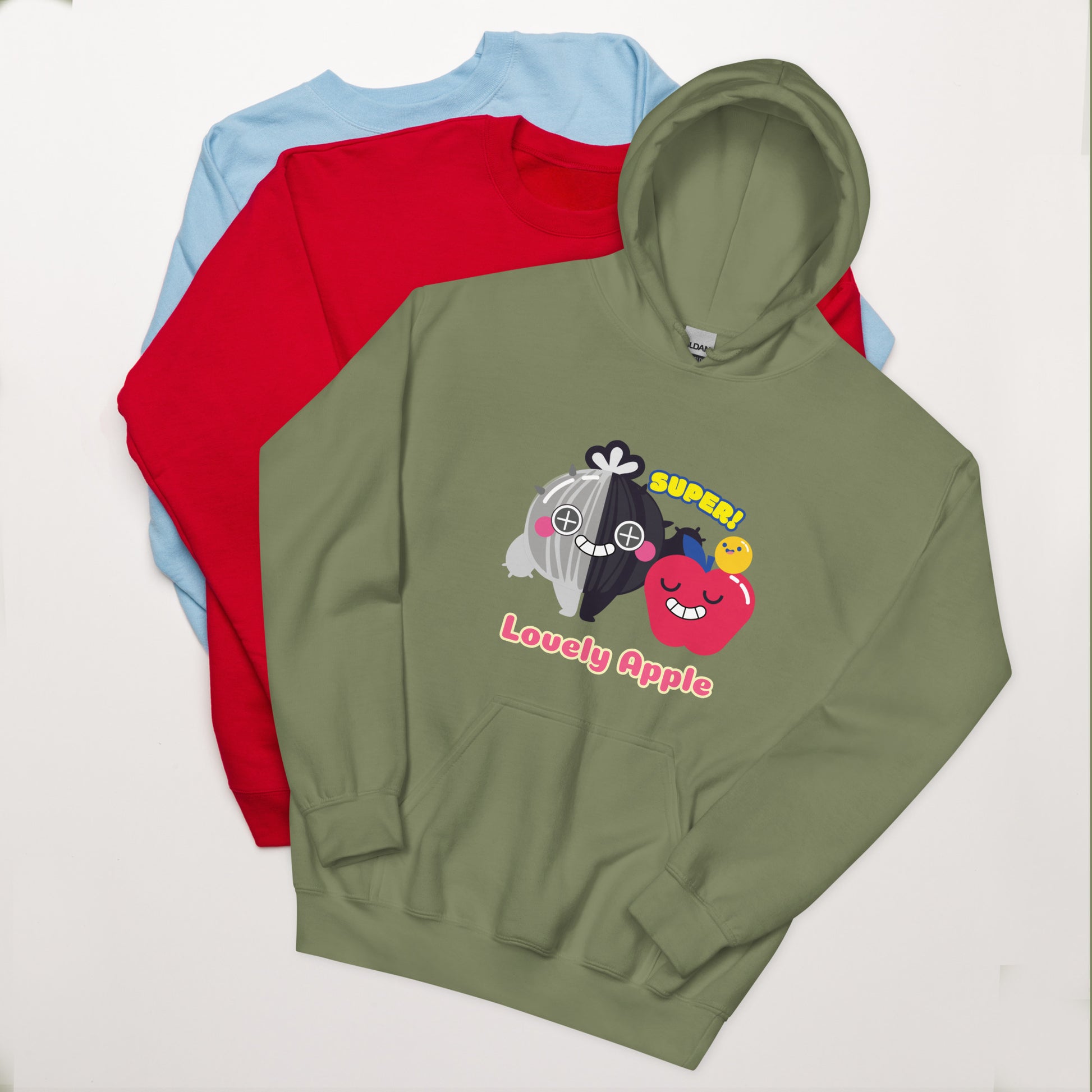 連帽衫 Hoodie | Hello Lovely Apple (4 Colors)