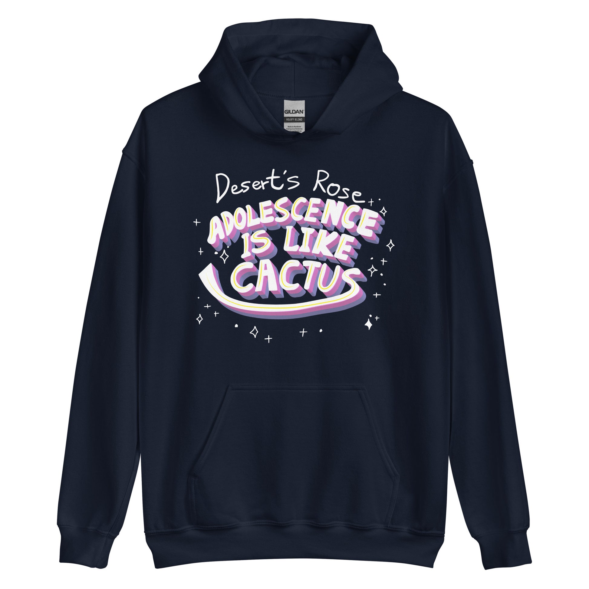 連帽衫 Hoodie | Adolescence is like cactus / Calligraphy Font Art (4 Colors)
