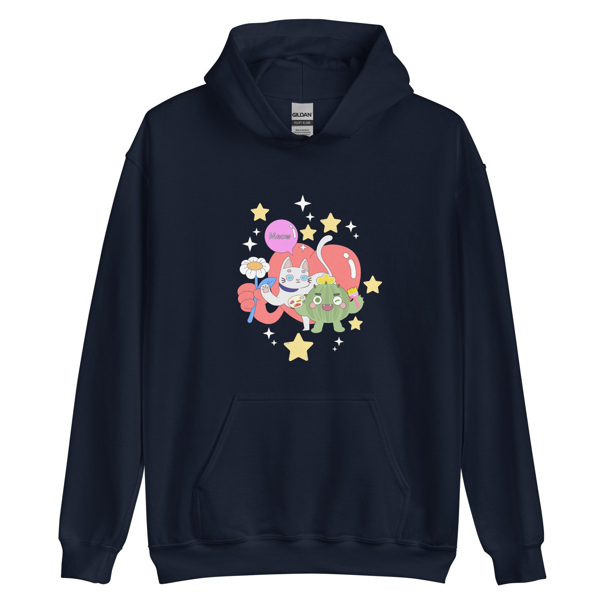 連帽衫 Hoodie | Cactus with Cat Friend Spock (4 Colors)