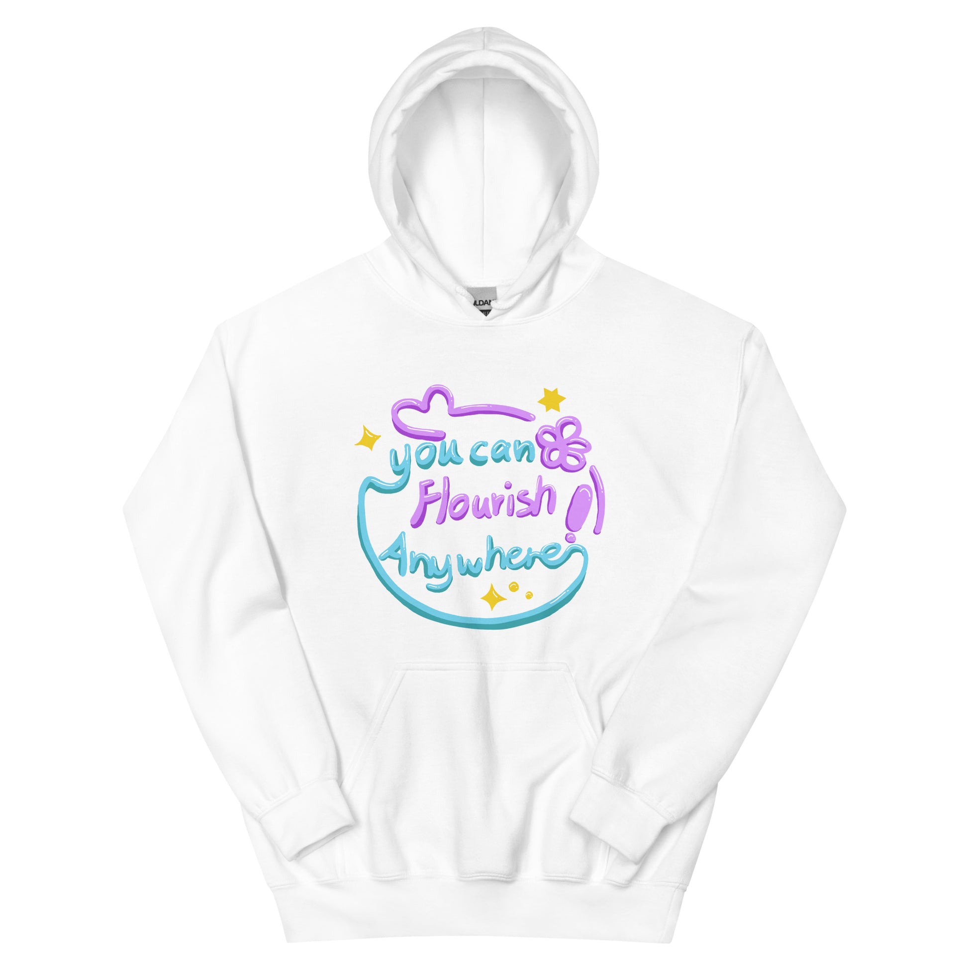 Hoodie | You Can Flourish Anywhere / Calligraphy Font Art (2 Colors)