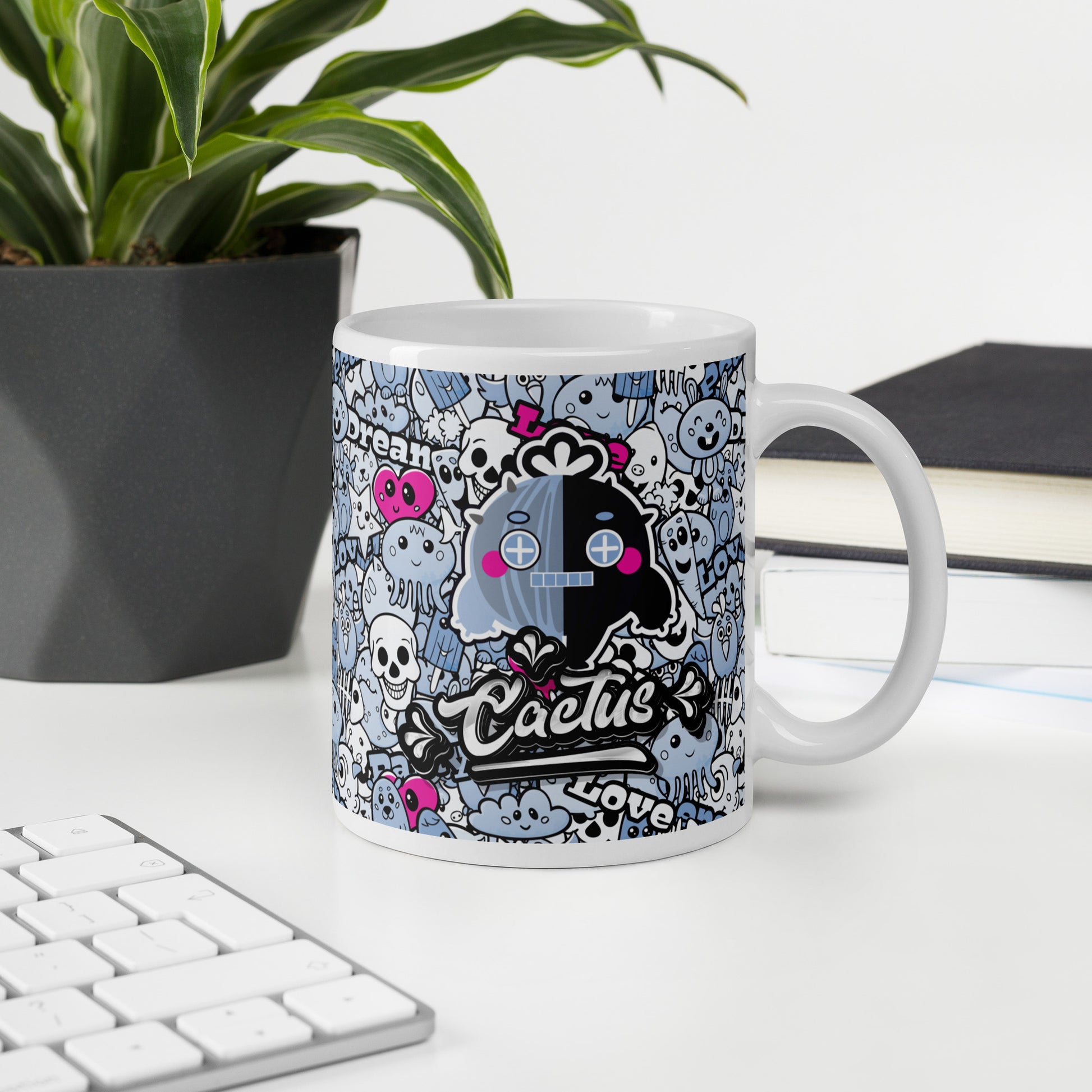 陶瓷馬克杯 Glossy Mug | Robot Rock Cactus Ball