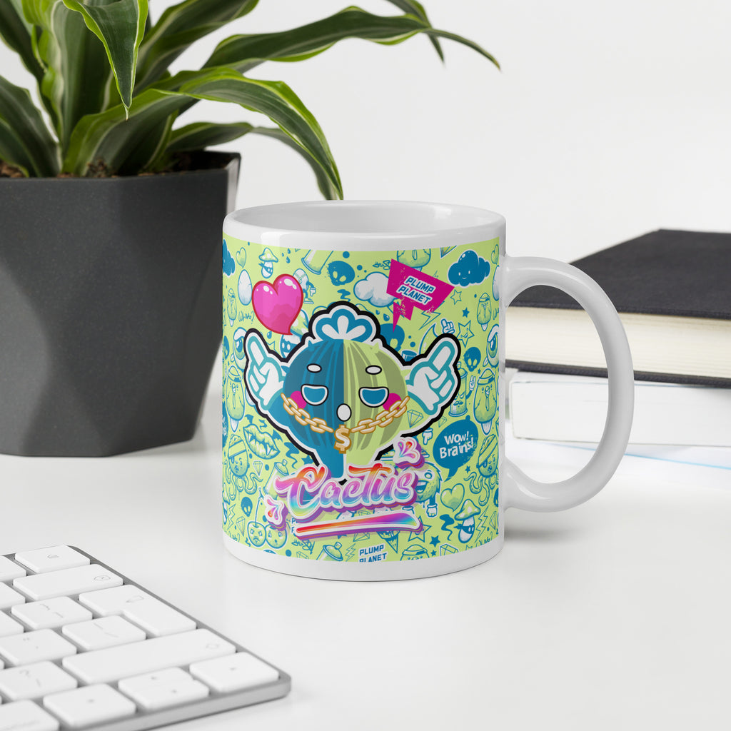 陶瓷馬克杯 Glossy Mug | Green Music Rock Cactus Ball